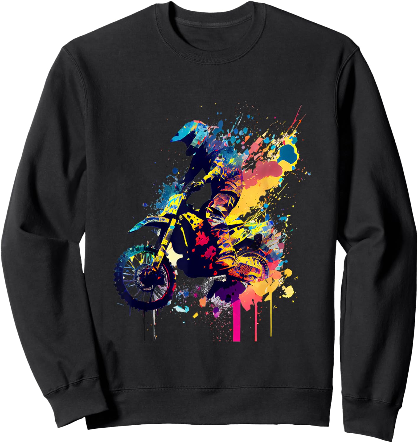 Motocross Enduro Supermoto Bike Dirt Biker Gift Sweatshirt - Sweatshirt | Black