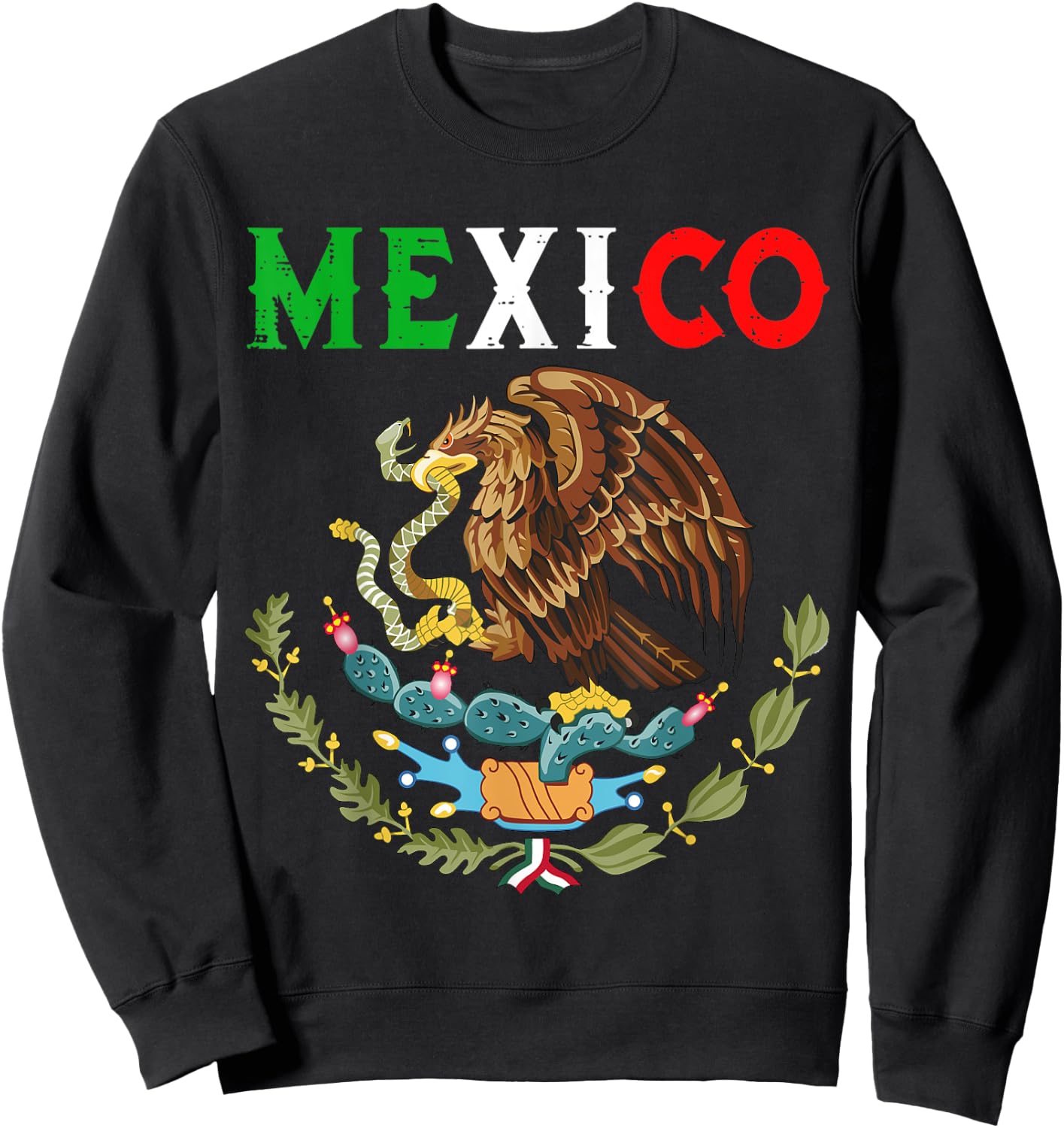 Independence Mexican Day Mexico Eagle Mexico Viva Mexico Sweatshirt - Sweatshirt | Black