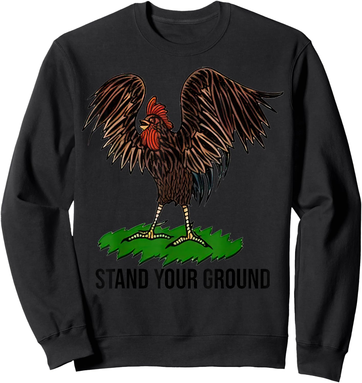 Stand Your Ground Chicken Funny Christmas Sweatshirt - Sweatshirt | Black