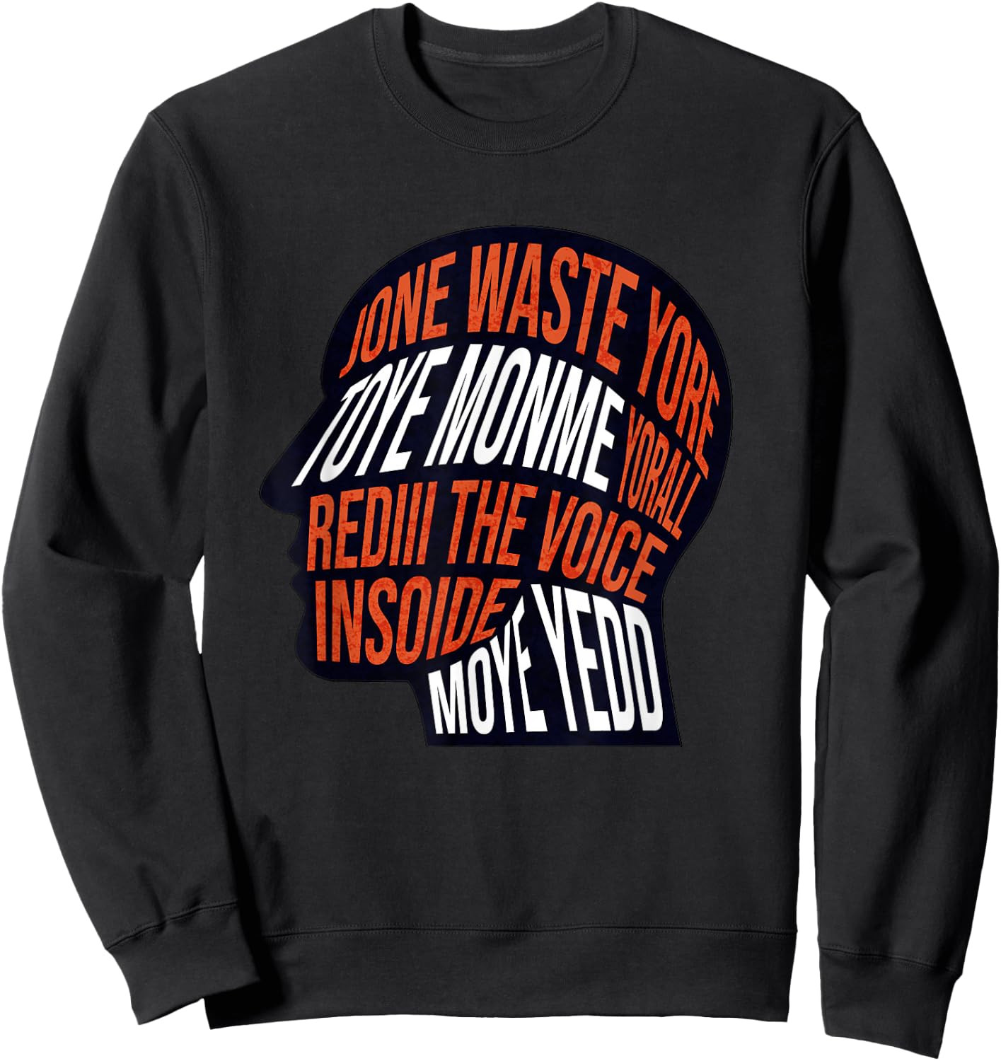 Don't Waste Your Time On Me Voice Inside My Head Graphic Sweatshirt - Sweatshirt | Black