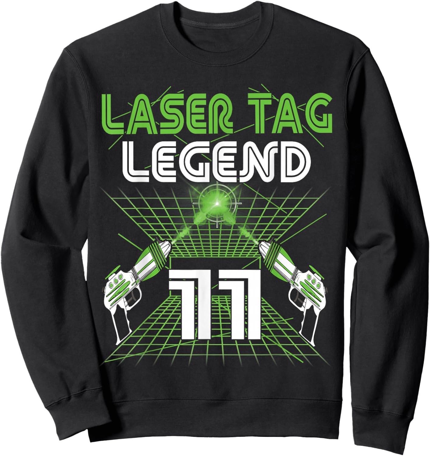 Lasertag Birthday Party - laser tag 11 years birthday Sweatshirt - Sweatshirt | Black