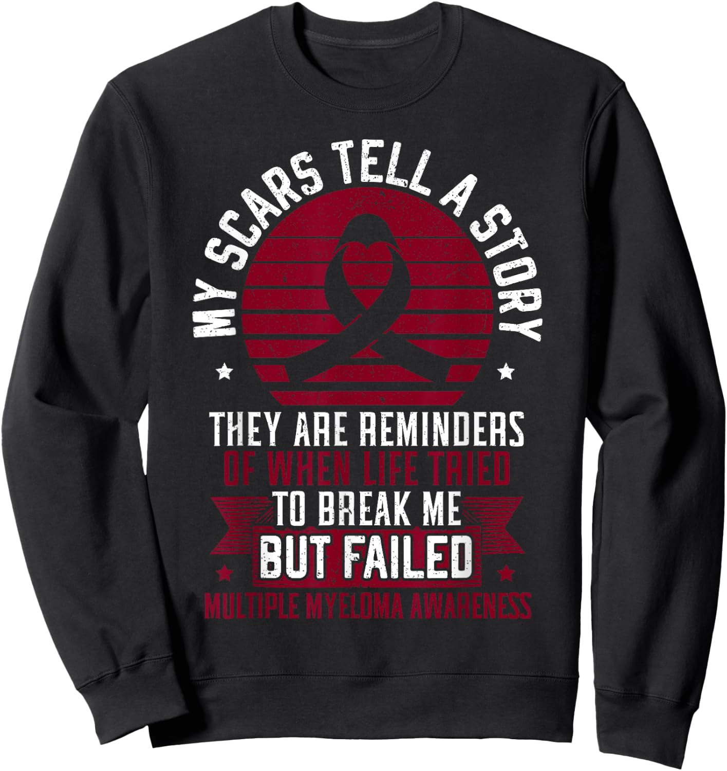 Multiple Myeloma Warrior Myeloma Cancer Awareness Sweatshirt - Sweatshirt | Black