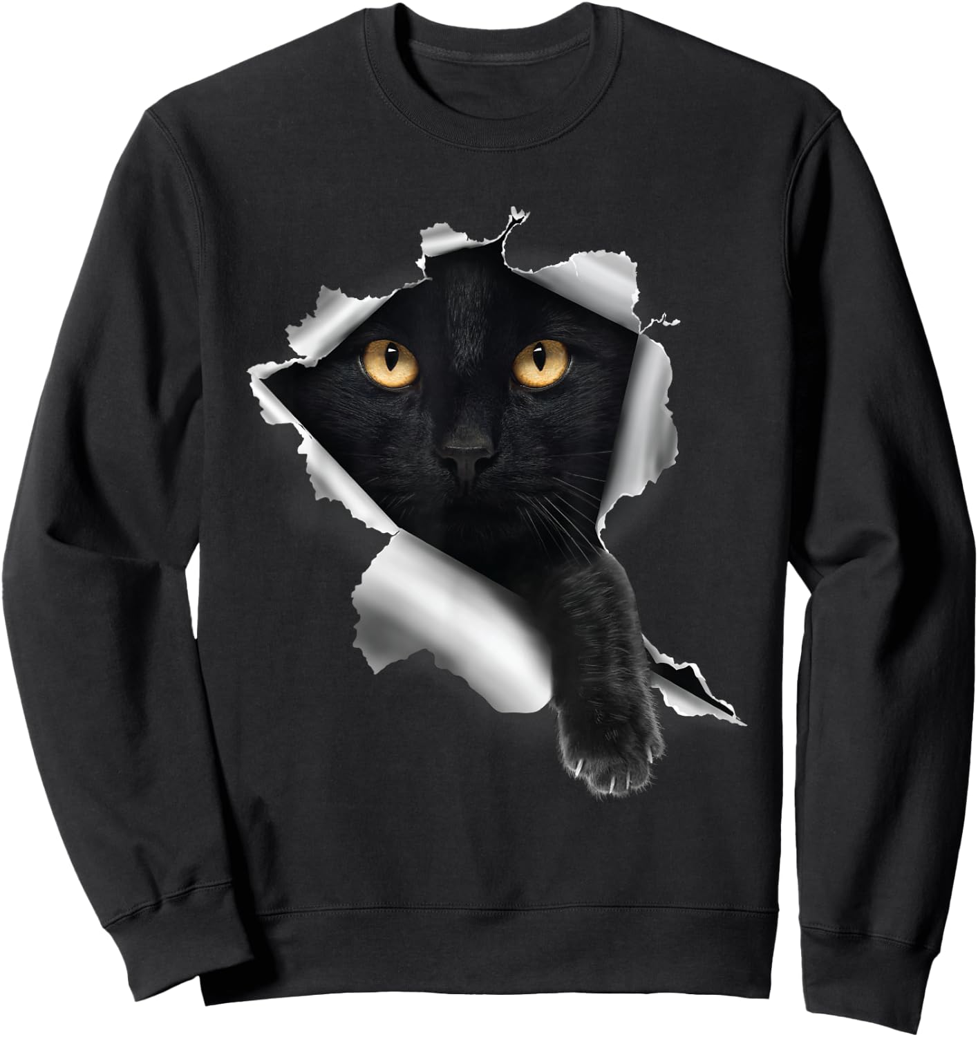 Sneaking Black Cat - Animal Lover Pet Owner Kitten Kitty Men Women Kids Sweatshirt - Sweatshirt | Black