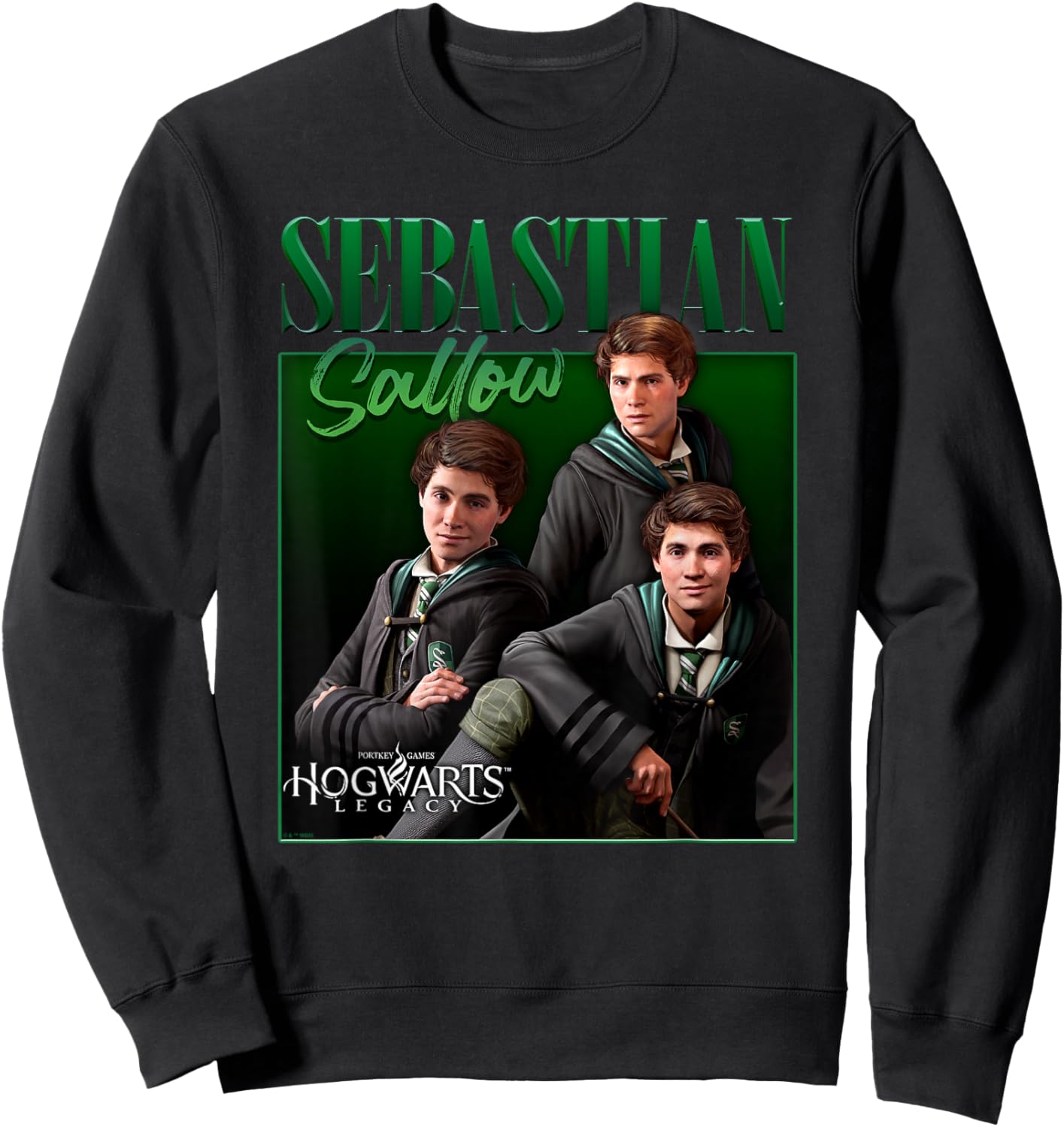 Harry Potter Hogwarts Legacy Sebastian Sallow collage Sweatshirt - Sweatshirt | Black