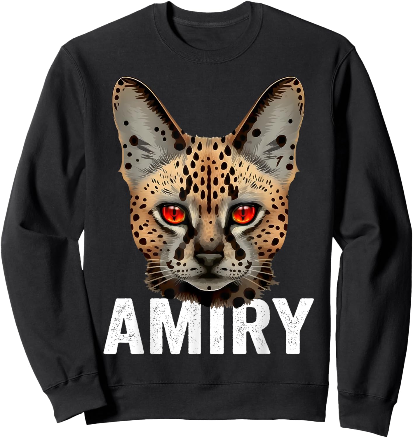 Mountain Lion Ohio Wild Cat Amiry Serval Cat Sweatshirt - Sweatshirt | Black