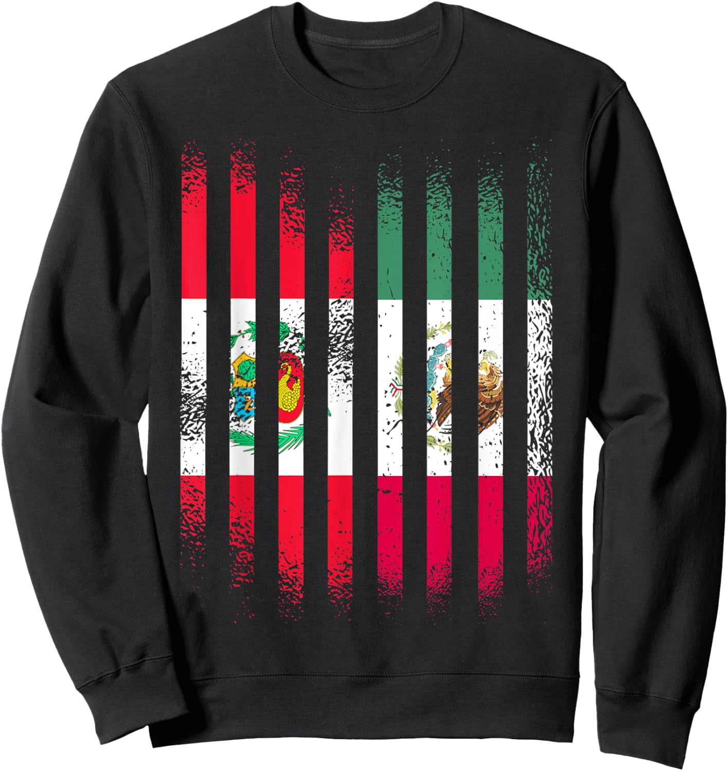 Peru Flag Mexico Grown Country Flags Stripes Sweatshirt - Sweatshirt | Black