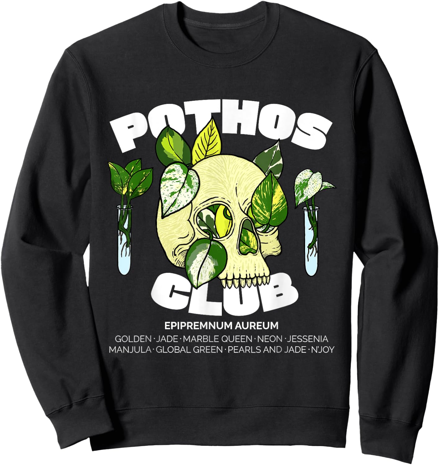 Pothos Plant Design for Houseplant Collectors & Gardeners Sweatshirt - Sweatshirt | Black