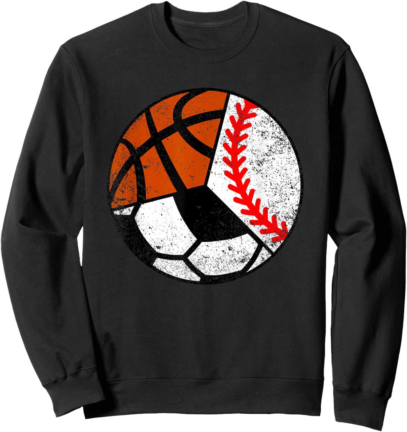 Soccer Baseball Basketball Player Funny Ball Sport Sweatshirt - Sweatshirt | Black