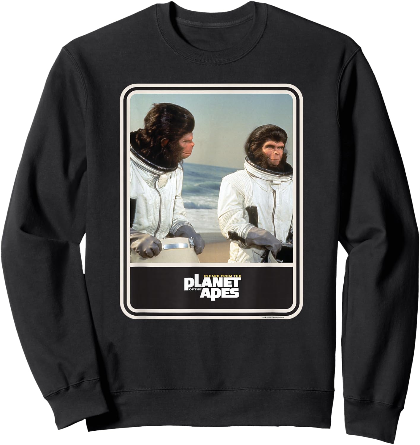Escape from The Planet of The Apes 1971 Cornelius and Zira Sweatshirt - Sweatshirt | Black