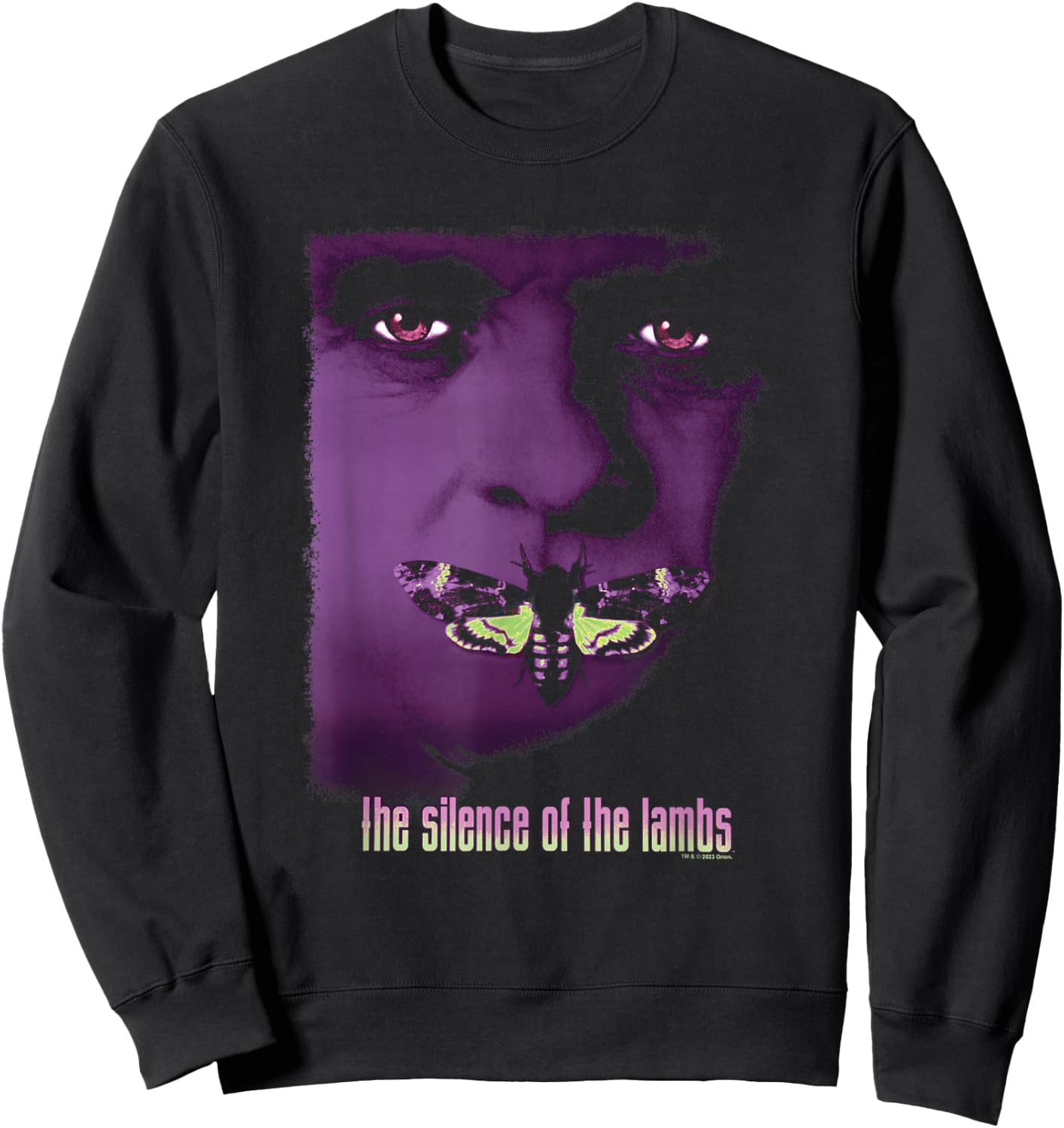 The Silence Of The Lambs Hannibal Lecter Purple Moth Poster Sweatshirt - Sweatshirt | Black