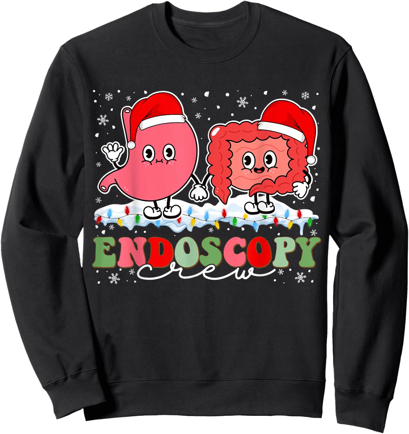 Endoscopy Christmas Crew Gastroenterology Endoscopy Nurse Sweatshirt - Sweatshirt | Black