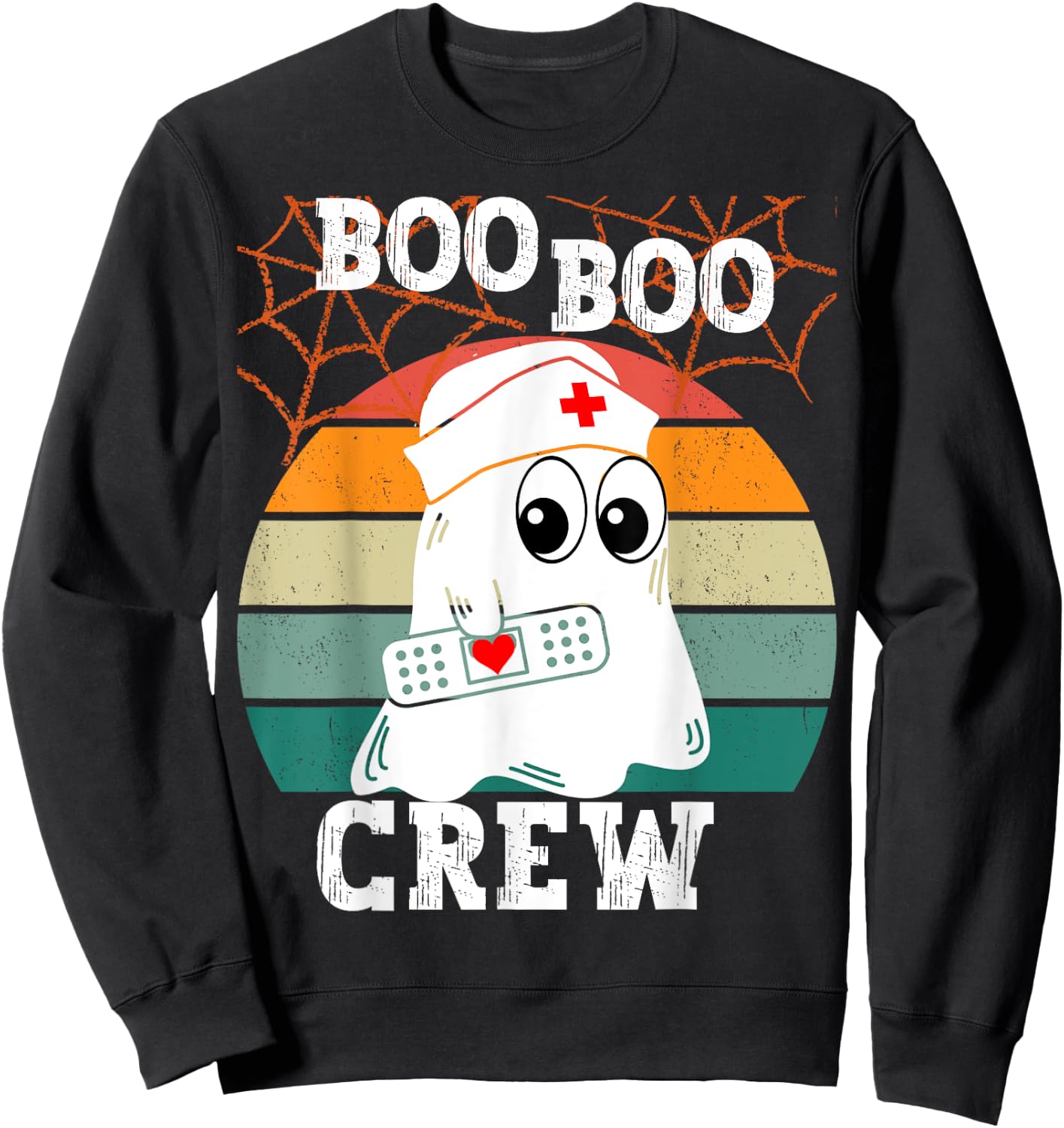Boo Boo Crew Nurse Sweatshirt - Sweatshirt | Black