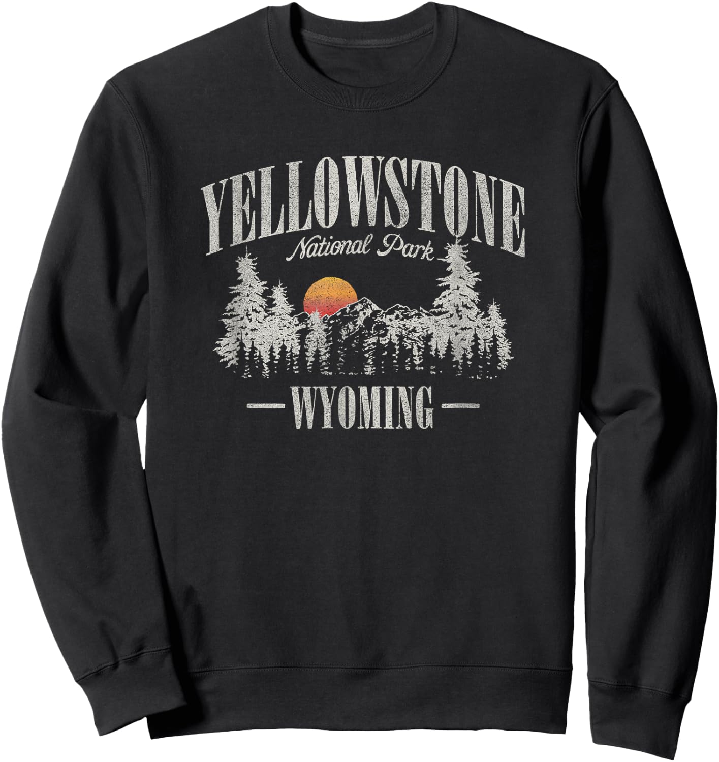 Yellowstone National Park Shirt Destinations -Adults Black Cotton 60% Polyester 40% Short Sleeve Classic Fit Small Sweatshirt - Sweatshirt | Black