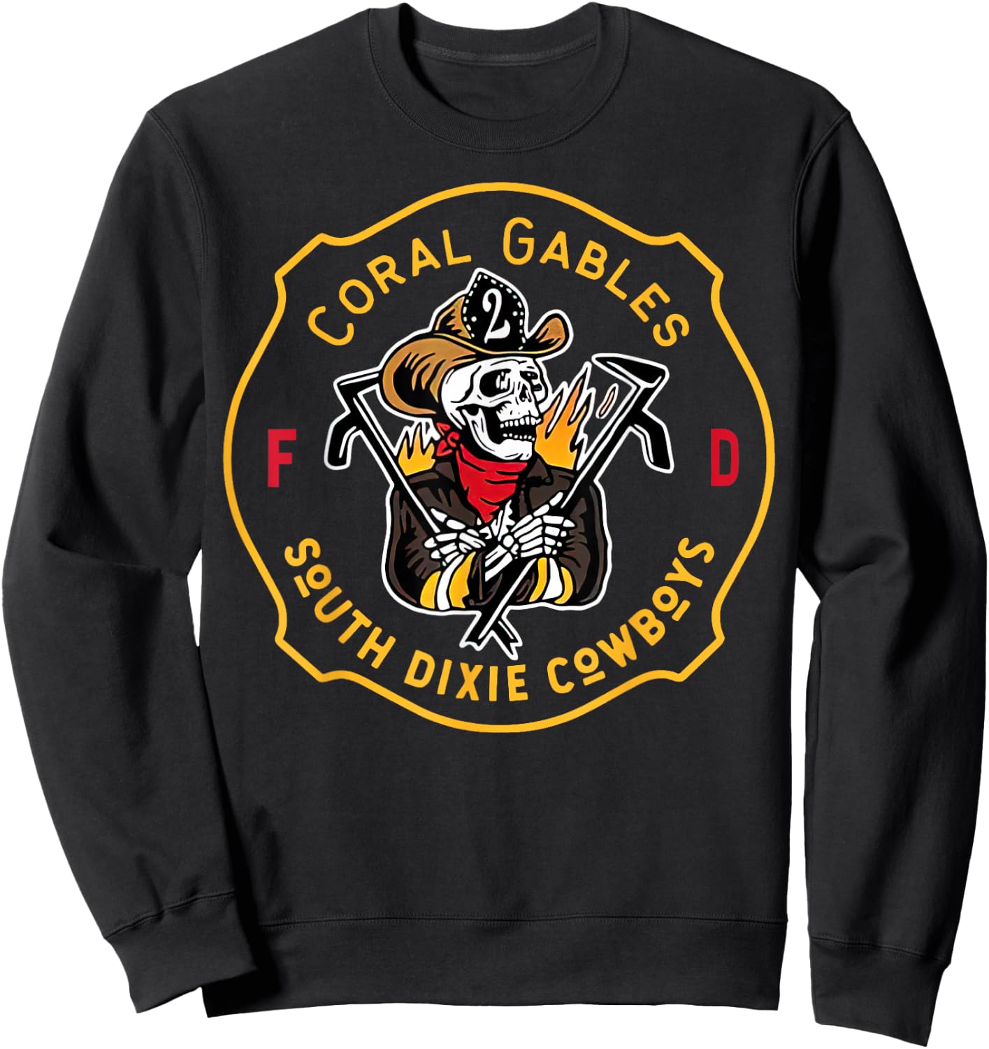 Coral Gables South Dixie Cowboys Fire Department Fire Sweatshirt - Sweatshirt | Black