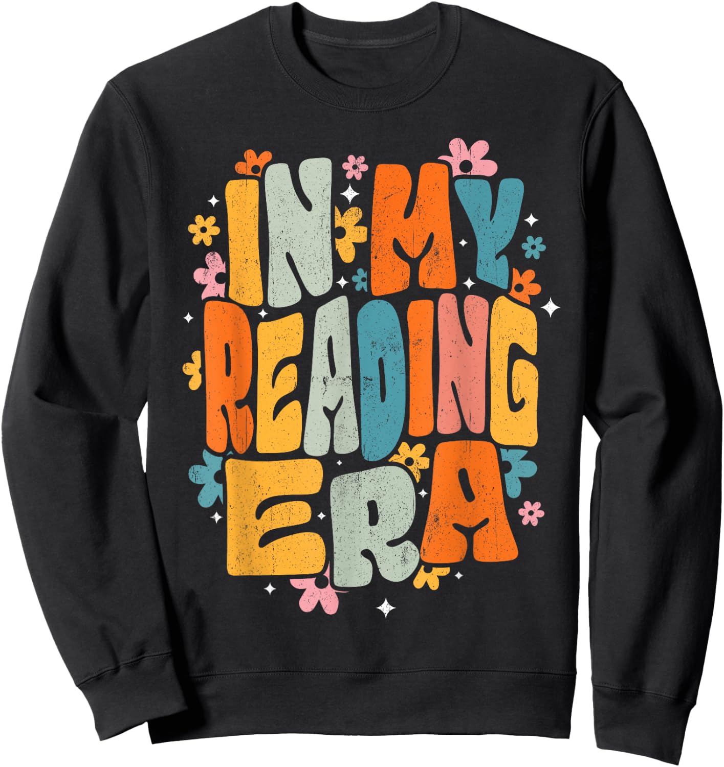 InGENIUS Reading Enthusiast Shirts & Gifts Groovy Reader Librarian Teacher Book Lover Sweatshirt - Sweatshirt | Black