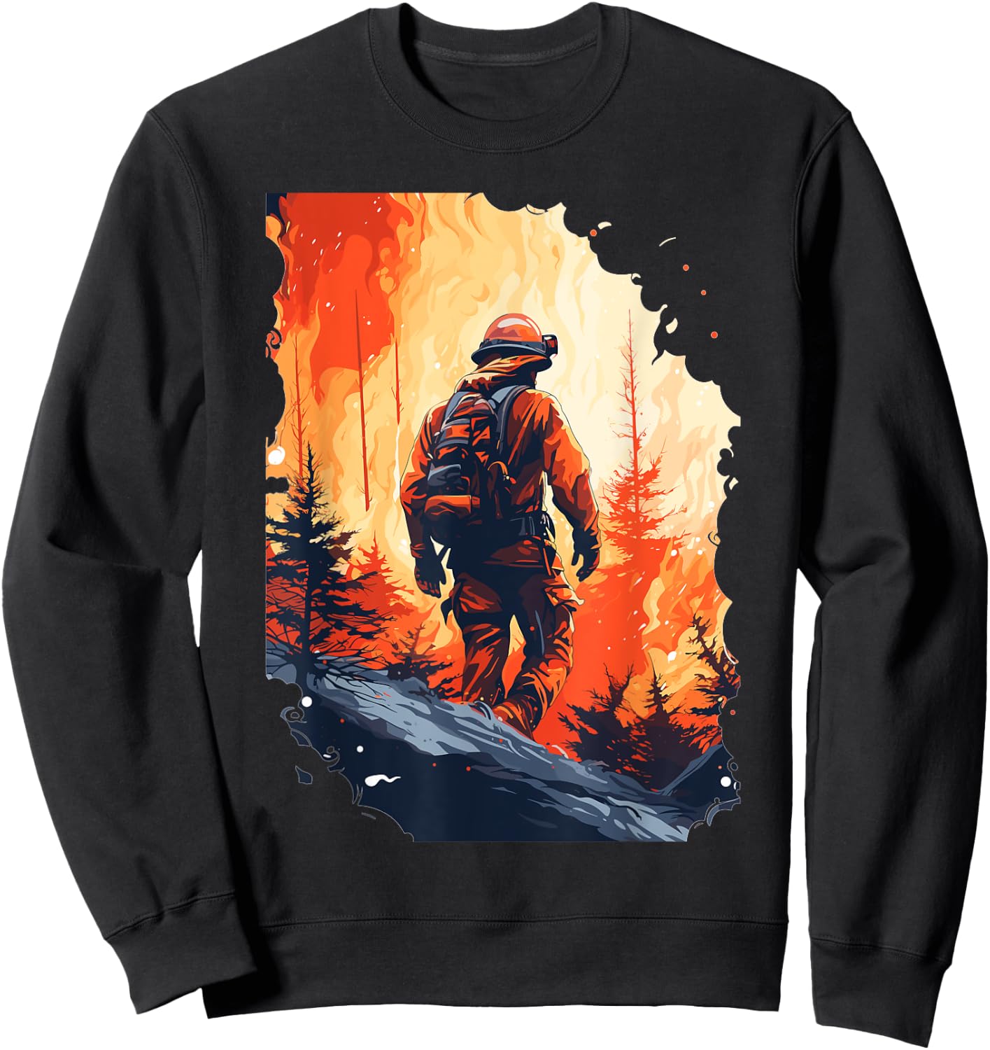 Funny Firefighting Shirts Firefighter & Fireman Sweatshirt - Sweatshirt | Black