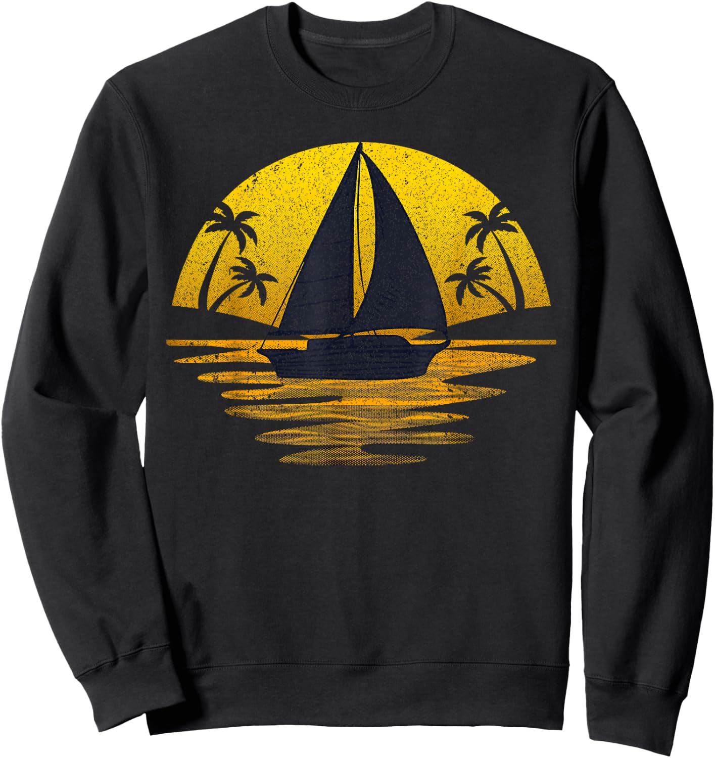 Cute Sailing Design Women Sailboat Sail Sailing Ship Sweatshirt - Sweatshirt | Black