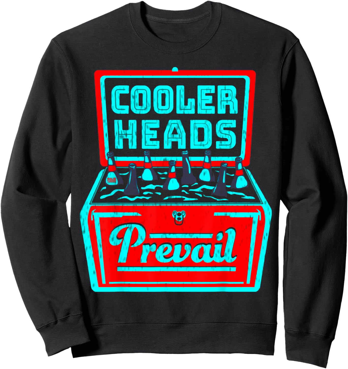 Beer Lover Men Dad Cooler Heads Prevail Sweatshirt - Sweatshirt | Black