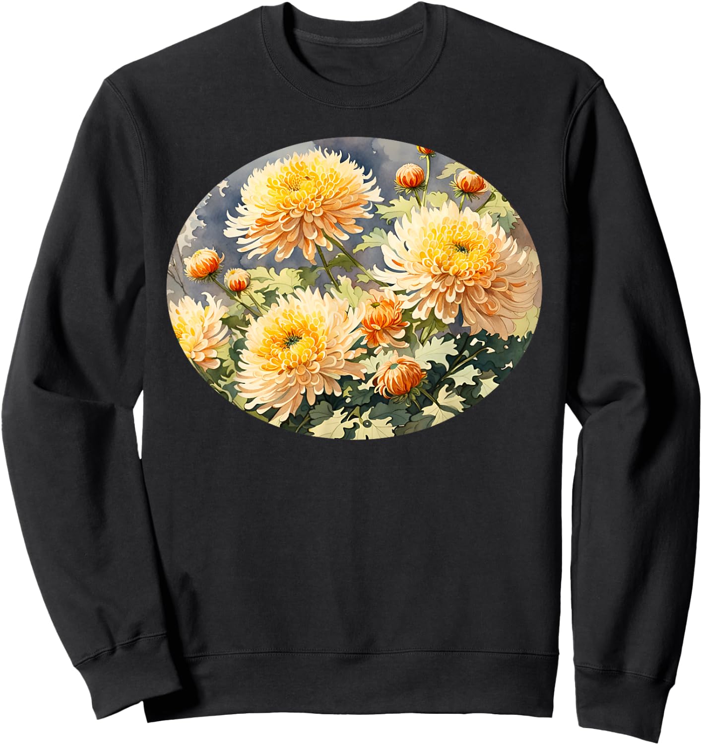 Beautiful Yellow Chrysanthemums Sweatshirt - Sweatshirt | Black