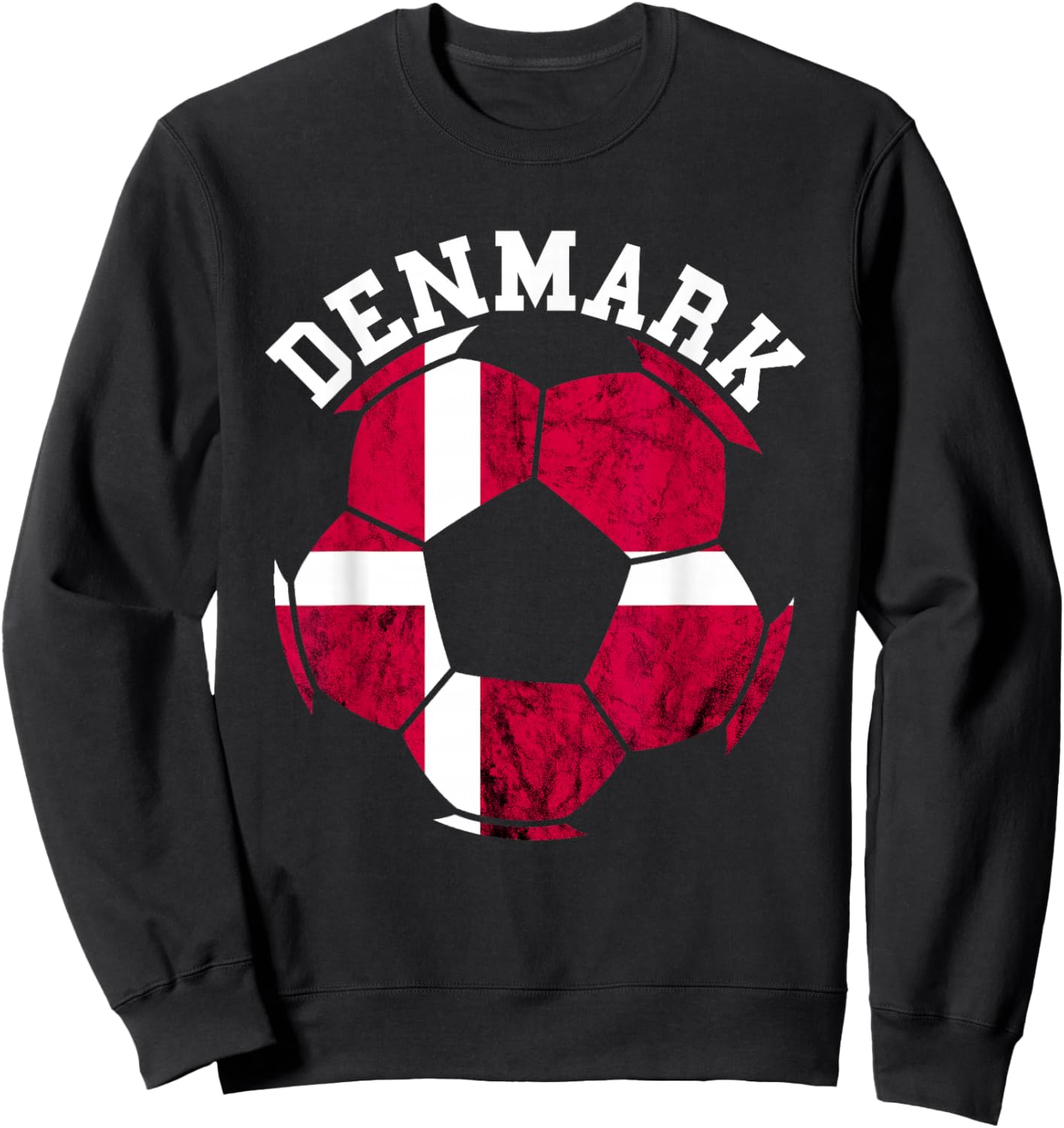 Danish Pride Denmark Soccer Team Ball Denmark Danish Flag Sweatshirt - Sweatshirt | Black