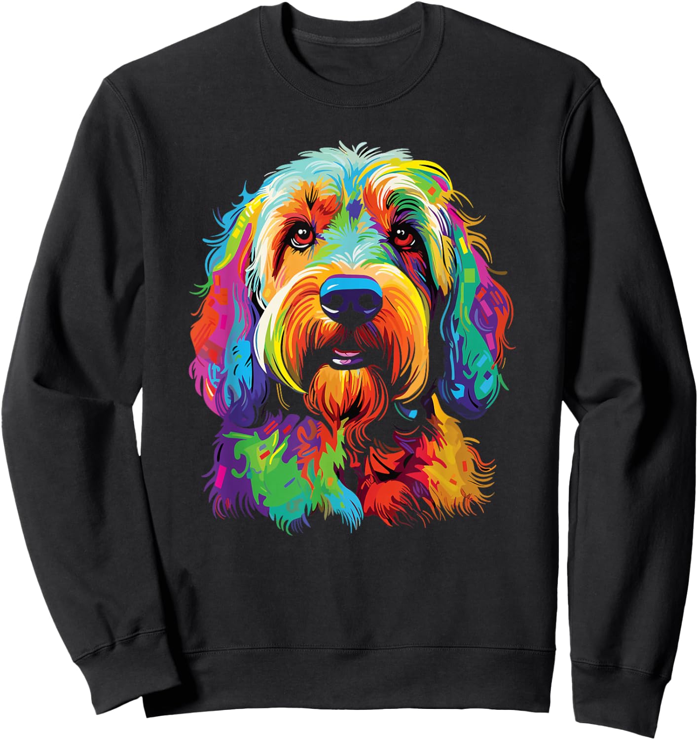 Watercolor Colorful Otterhound Otterhound Sweatshirt - Sweatshirt | Black