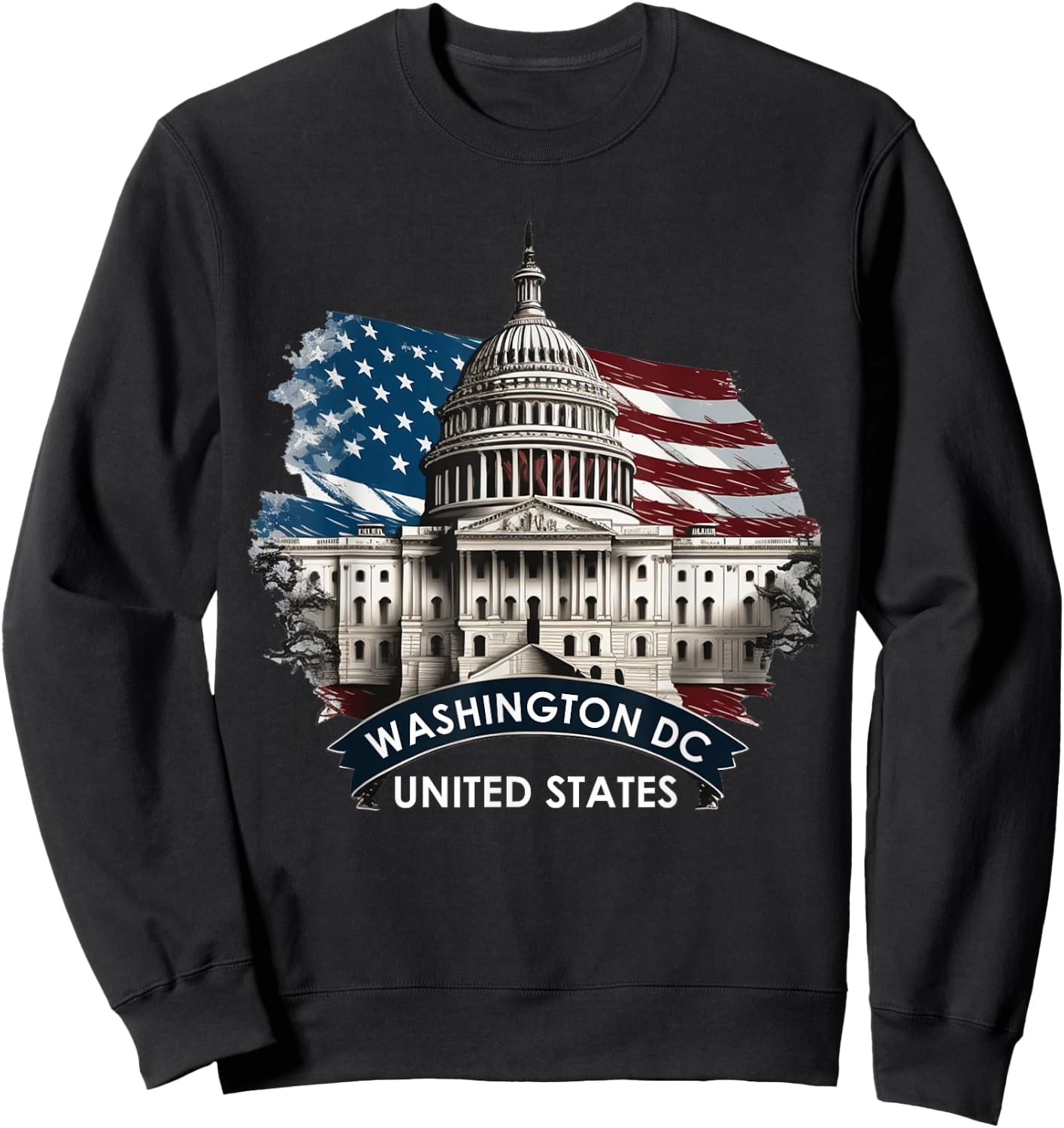 Washington DC Capitol Hill USA Souvenirs Gifts Men Women Kid Sweatshirt - Sweatshirt | Black