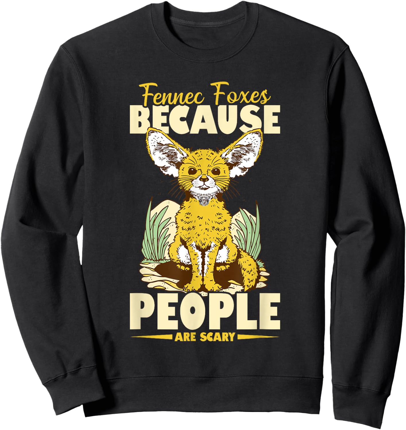 Fennec Fox Stuffed Animal Fennec Fox Necklace Fennec Fox Sweatshirt - Sweatshirt | Black