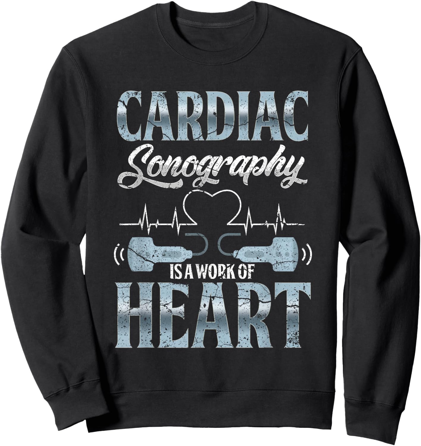 Cardiac Sonography Ultrasound Echography Medical Diagnostic Sweatshirt - Sweatshirt | Black