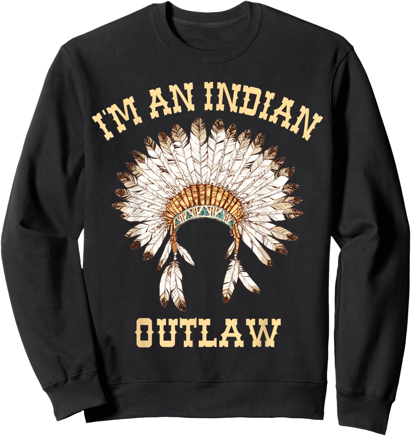 Vintage Indian Outlaw Classic shirt Sweatshirt - Sweatshirt | Black