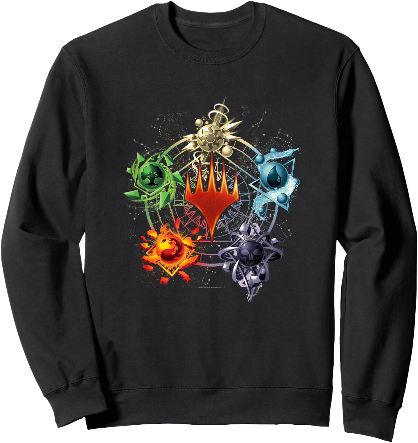 Magic: The Gathering Mana Symbols Epic Poster Sweatshirt - Sweatshirt | Black