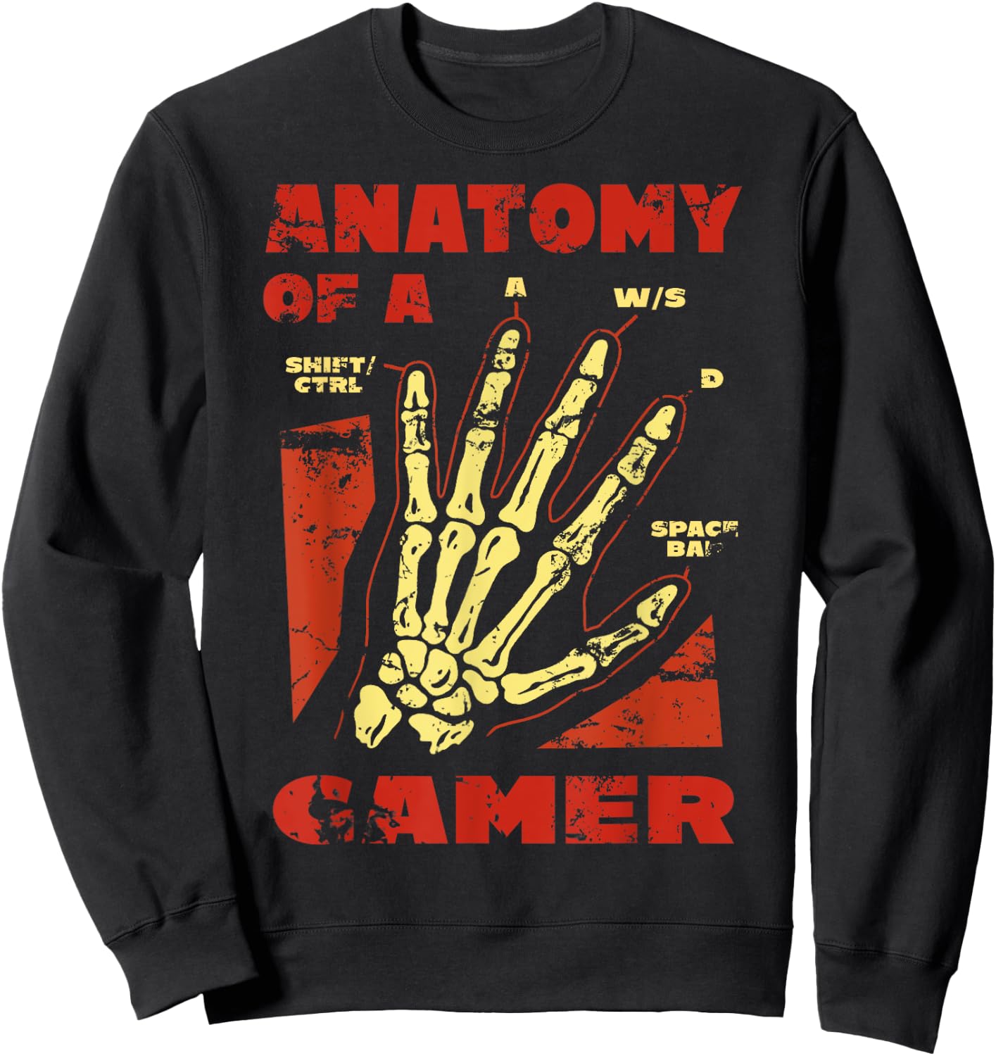 Anatomy of a Gamer Video Game Player Gamer Sweatshirt - Sweatshirt | Black