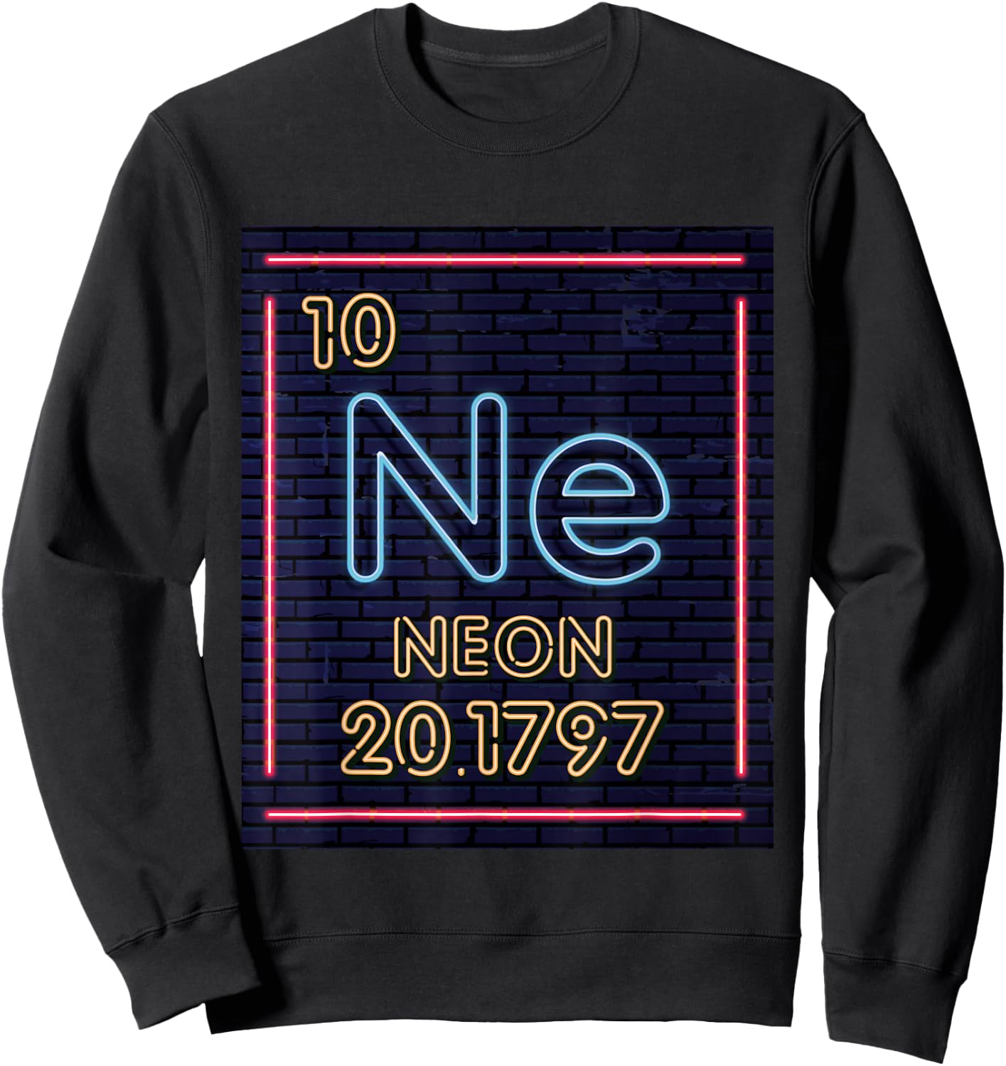 Neon Element Purple Periodic Table Chemistry Nerd Gift Sweatshirt - Sweatshirt | Black