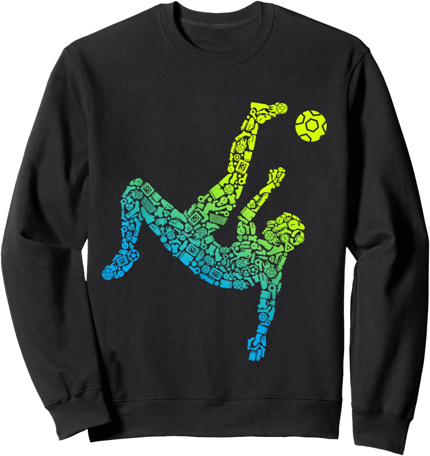 Soccer Player Futbol Team Kids Men Boys Soccer Sweatshirt - Sweatshirt | Black
