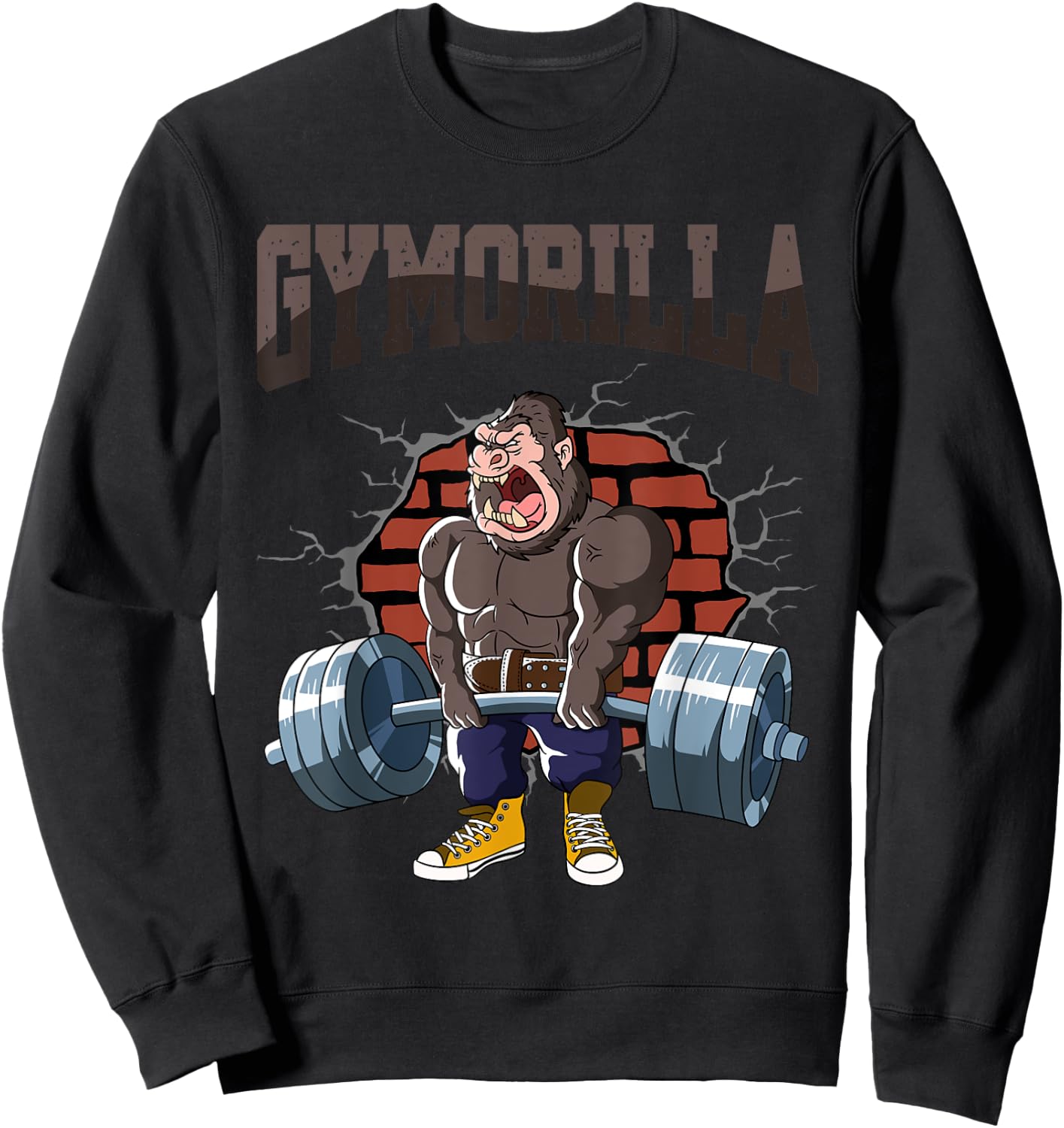 Fitness Gorilla GYMORILLA Deadlift Workout Training Gym Sweatshirt - Sweatshirt | Black