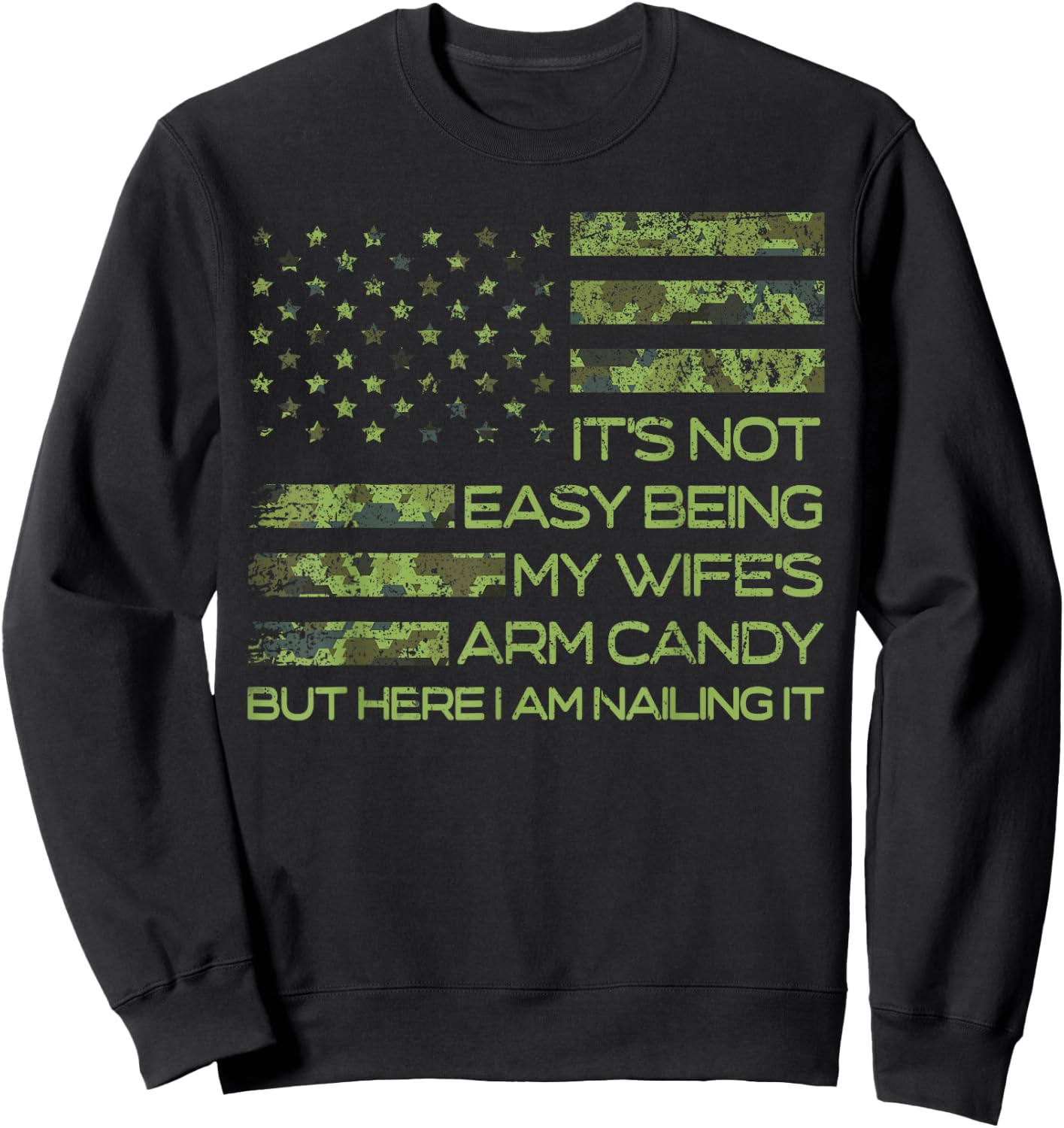 Vintage Funny Wedding Anniversary Design For Husband Sweatshirt - Sweatshirt | Black