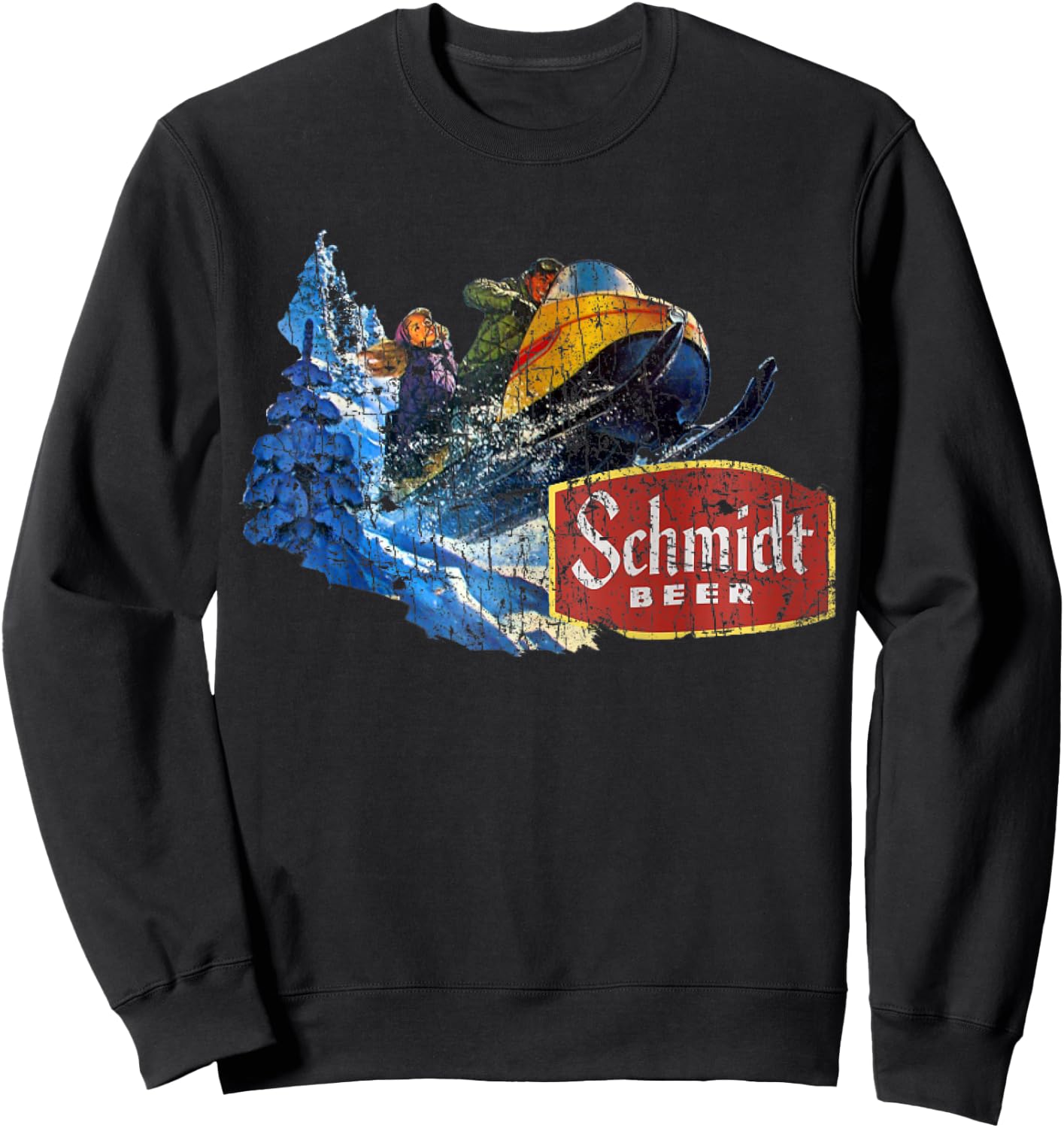 Schmidt Beer Snowmobile Sweatshirt - Sweatshirt | Black