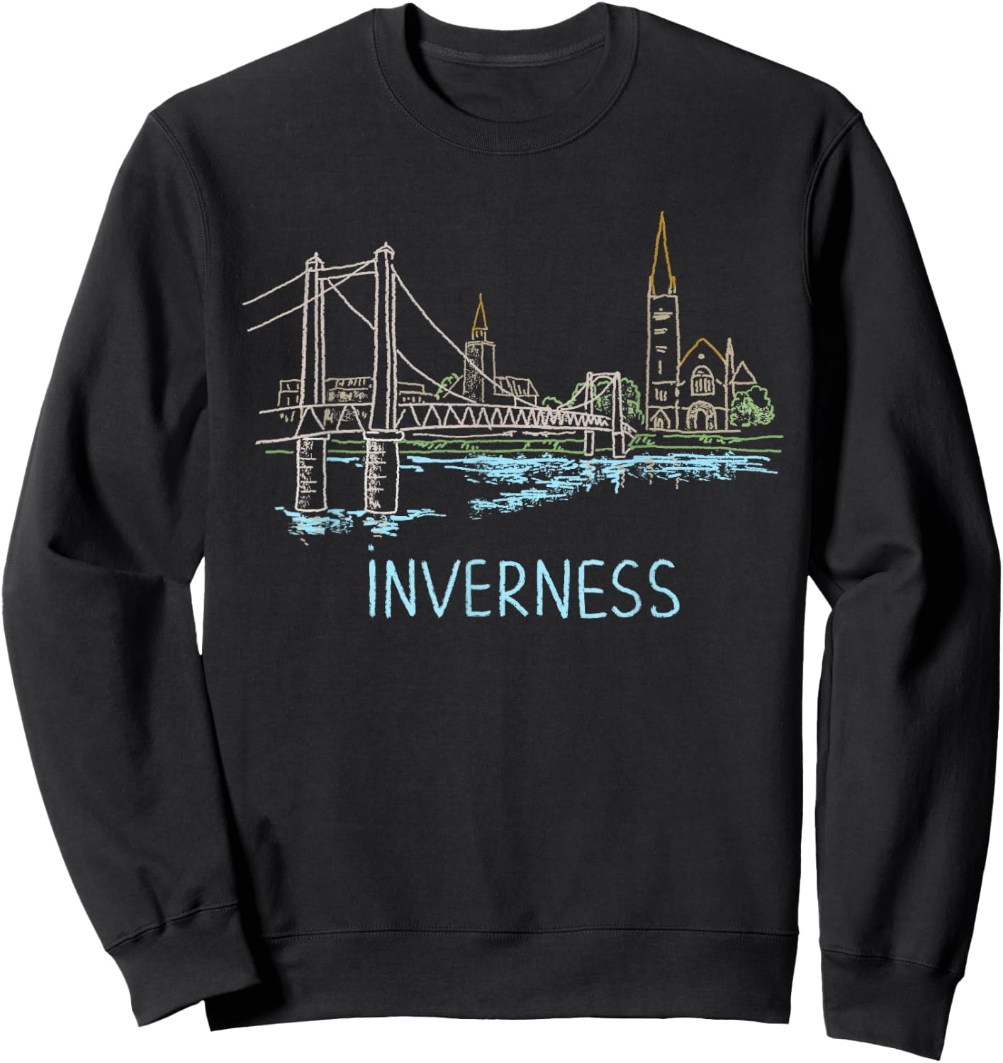 Inverness City Scotland UK souvenir gift women Sweatshirt - Sweatshirt | Black