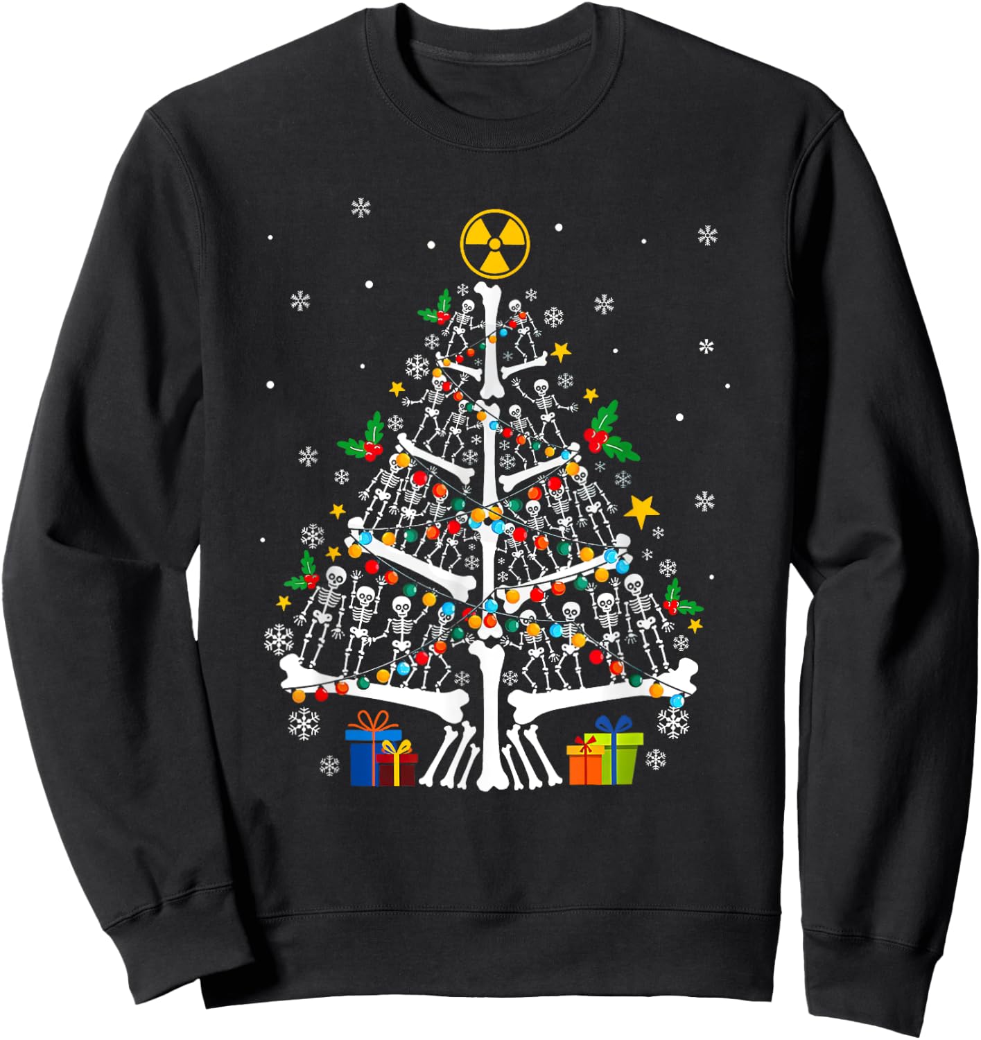 Radiology Christmas Skeleton Christmas Tree Xray Tech Radiol Sweatshirt - Sweatshirt | Black