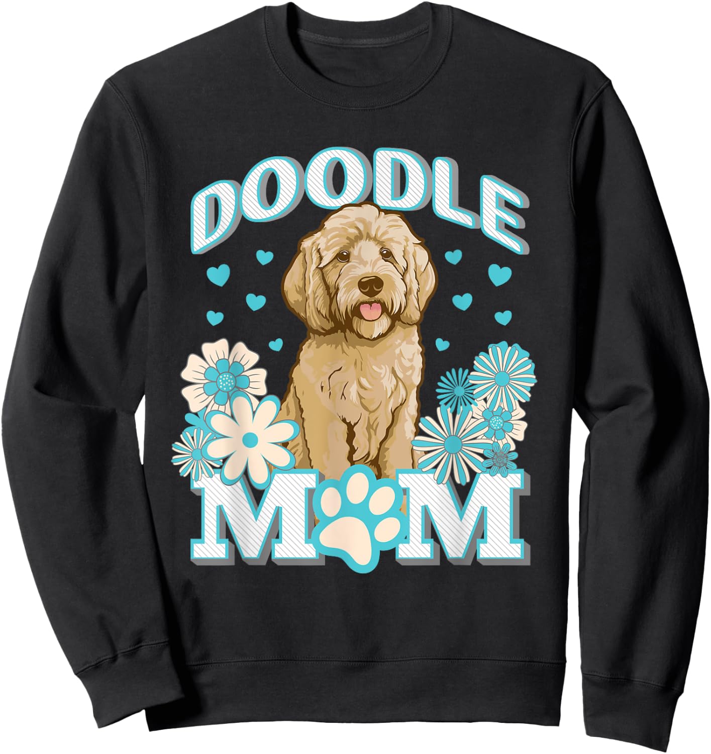 Goldendoodle Doodle Dog Mom Mum Design Women Sweatshirt - Sweatshirt | Black