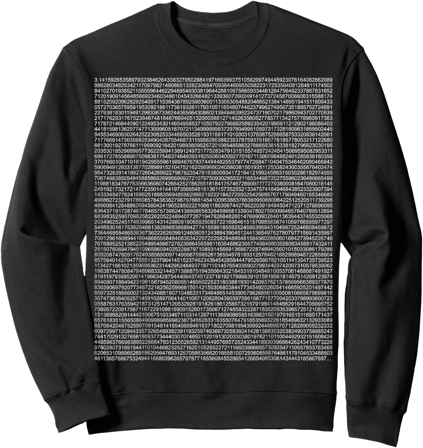The Digits of Pi - Funny Math Teacher, Mathematics Number Men Women Girls Kids Sweatshirt - Sweatshirt | Black