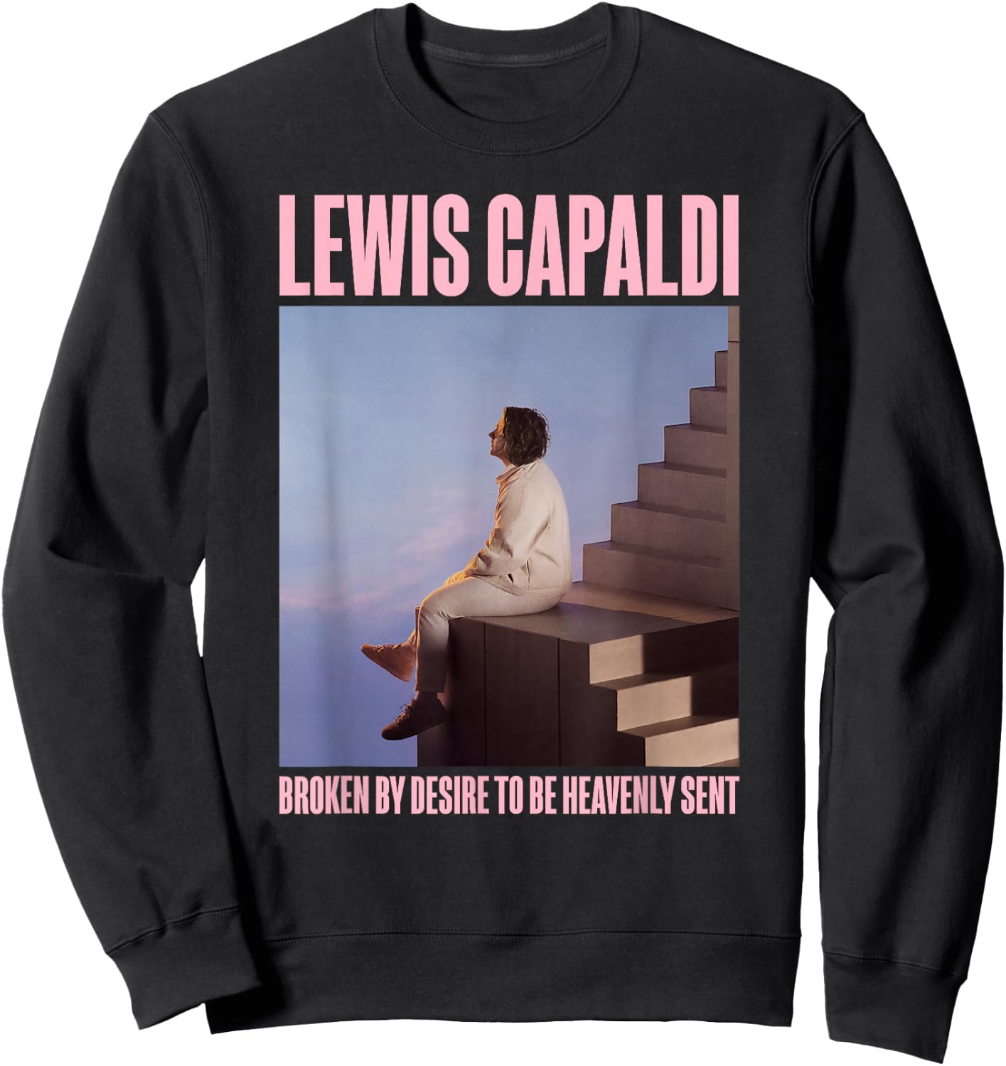 Lewis Capaldi – Album Photo On Heather Blue Sweatshirt - Sweatshirt | Black