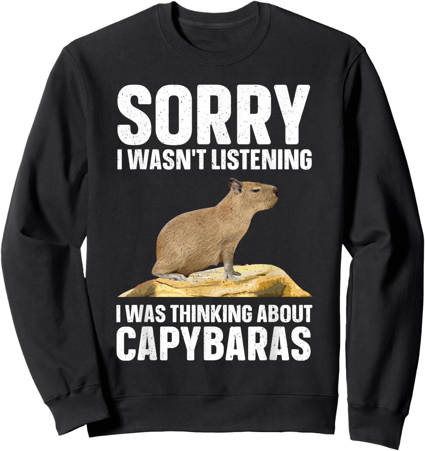 Best Capybara Design Women Kids Pet Rodent Capybara Sweatshirt - Sweatshirt | Black