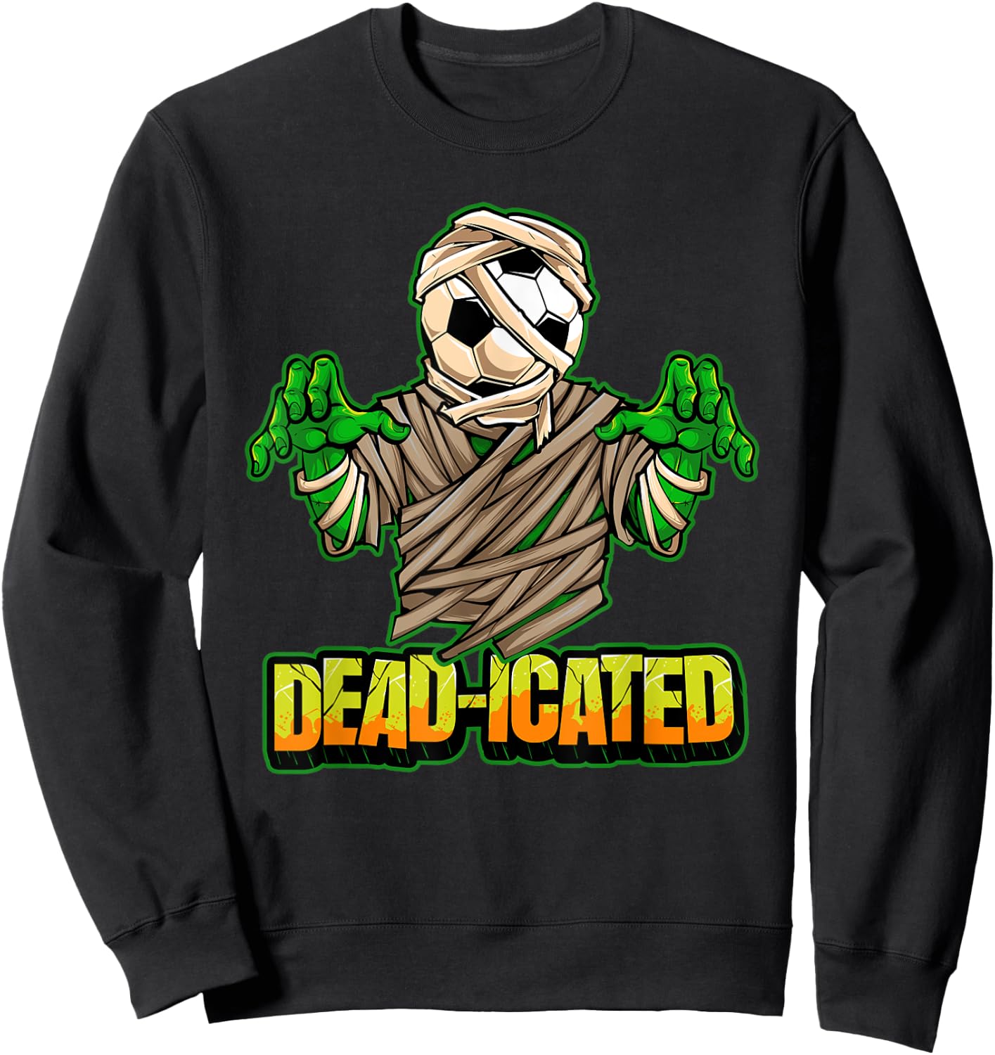 Zombie Soccer Player Scary Soccer Halloween Sweatshirt - Sweatshirt | Black