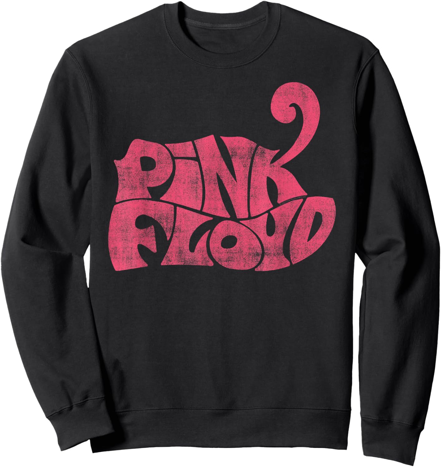 Official Pink Floyd Rock Band Retro Logo Classic Rock Music Sweatshirt - Sweatshirt | Black
