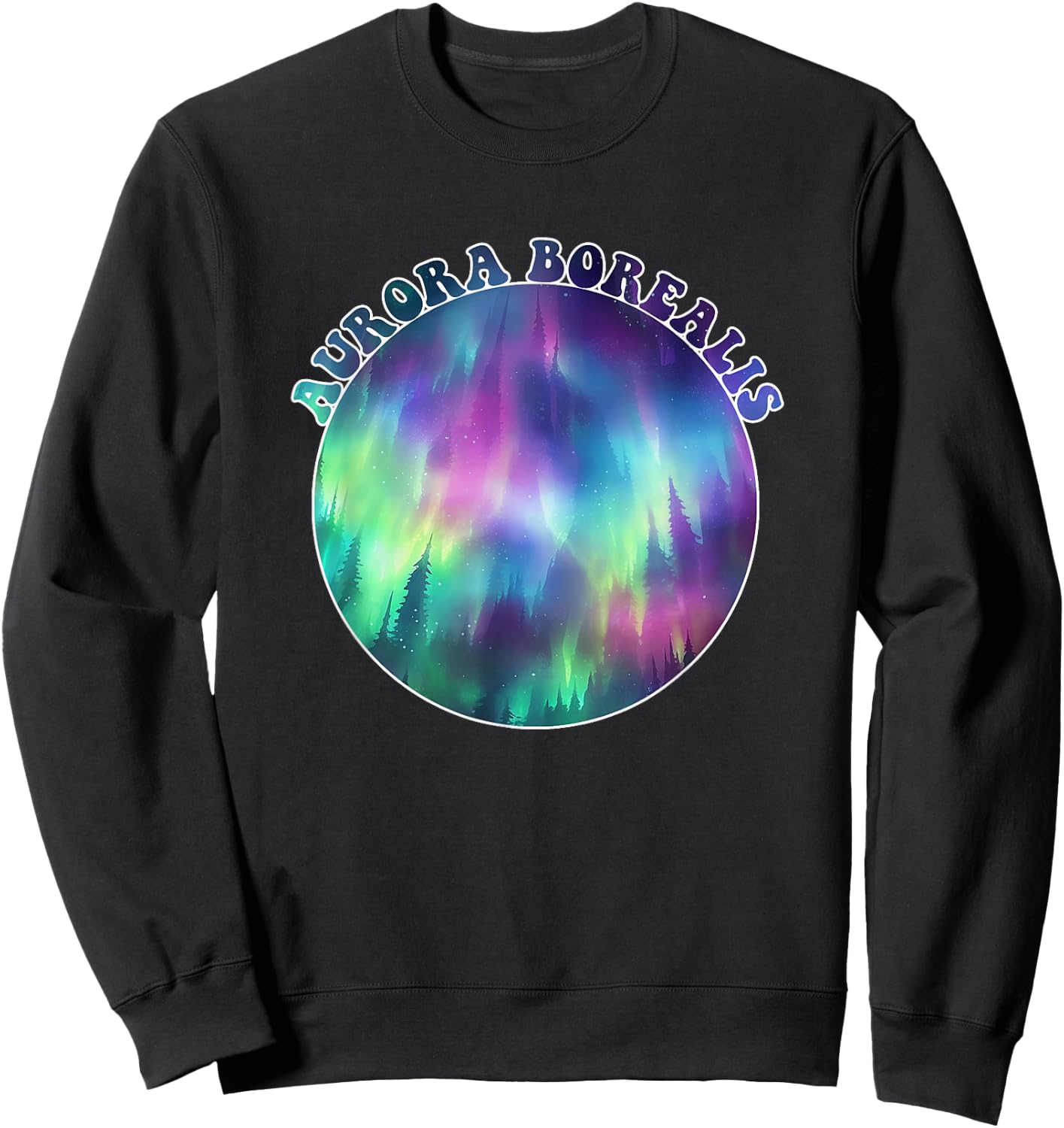 Aurora Borealis Northern Light Souvenir Adults Kids Women Sweatshirt - Sweatshirt | Black