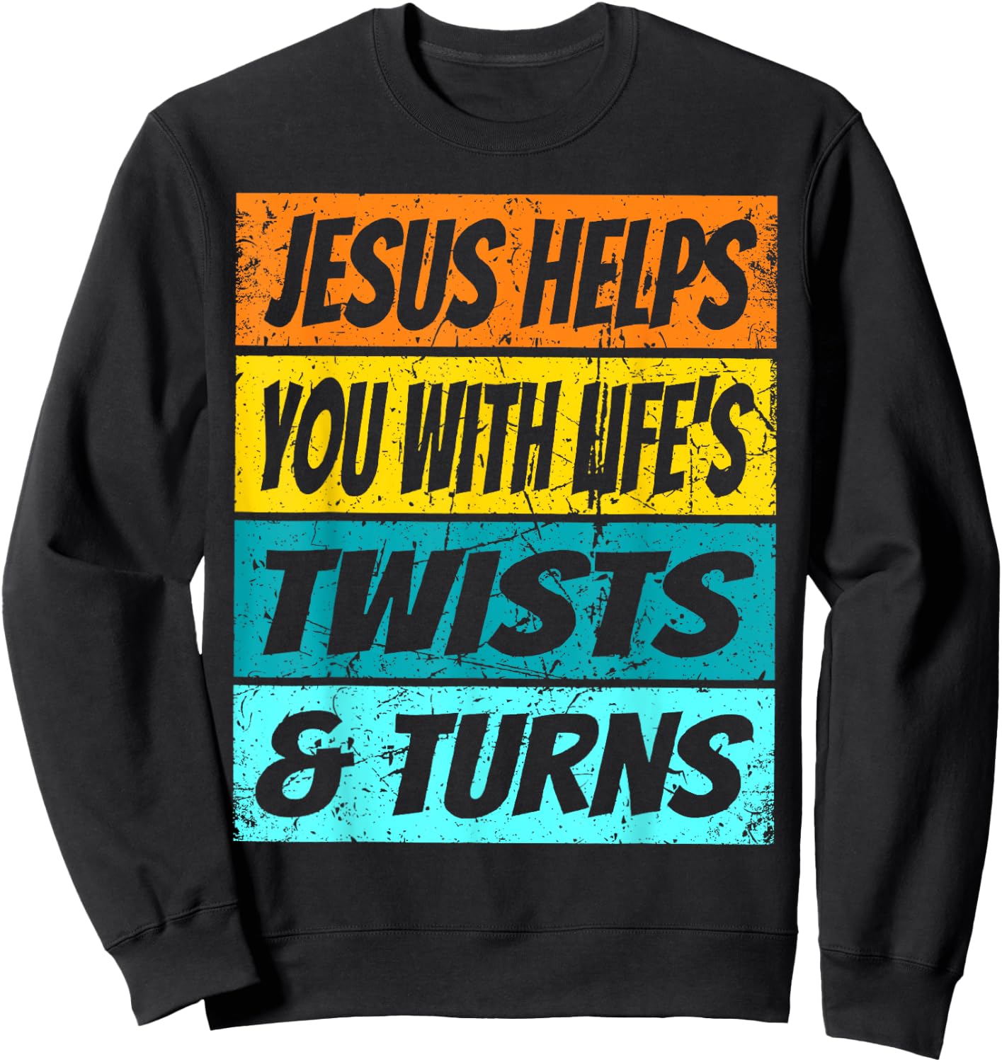 Retro Jesus Helps You With Life's Twists And Turns VBS 2023 Sweatshirt - Sweatshirt | Black