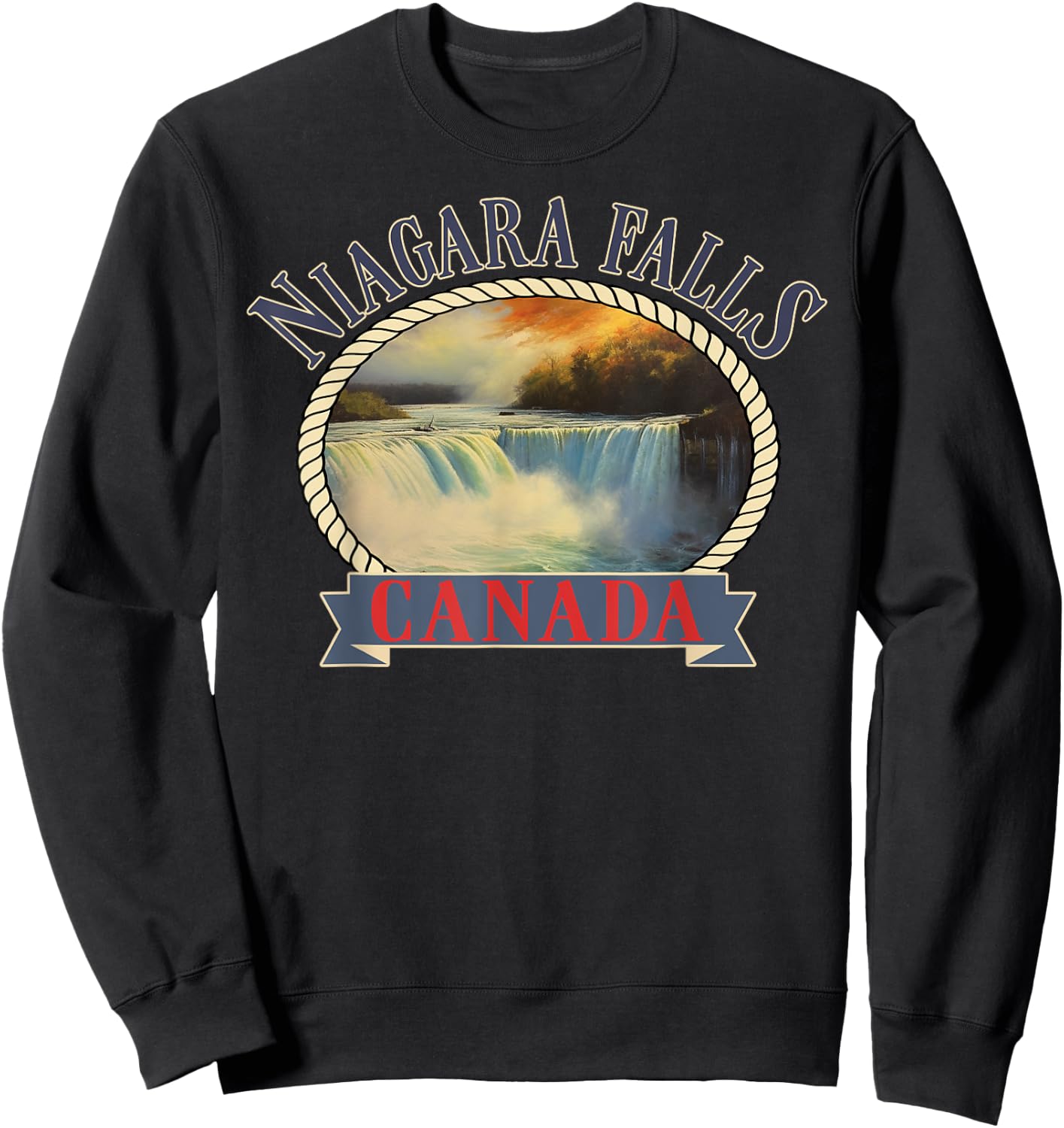 Niagara Falls Canada USA Nature river Sweatshirt - Sweatshirt | Black