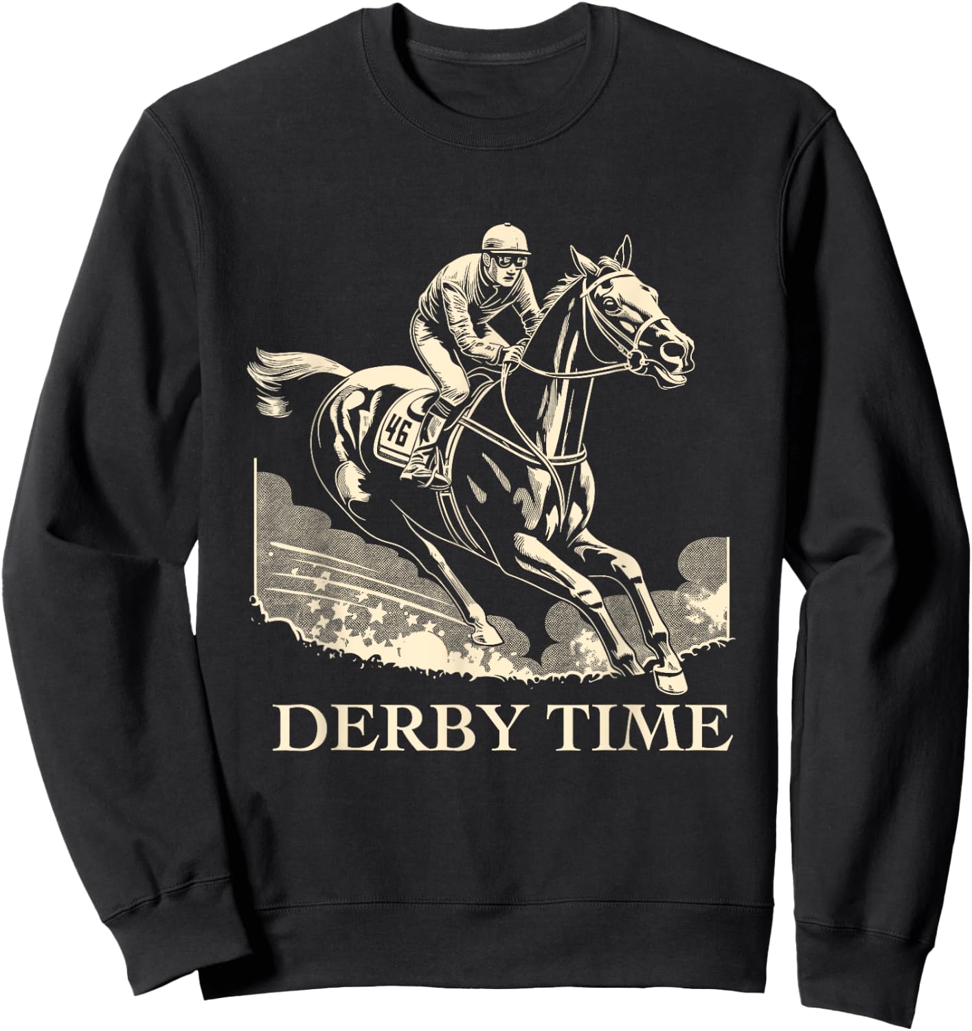 Funny Horse Racing Retro Derby Time Yall KY Derby Horse Sweatshirt - Sweatshirt | Black