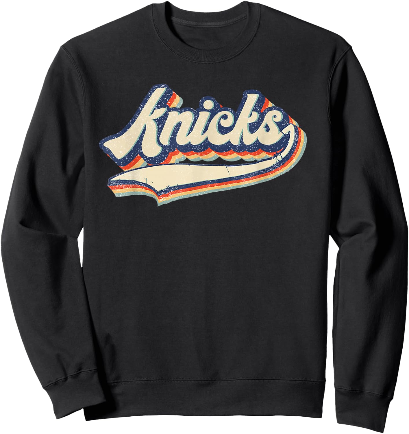 Knicks Name Vintage Retro Gift Men Women Boy Girl Sweatshirt - Sweatshirt | Black