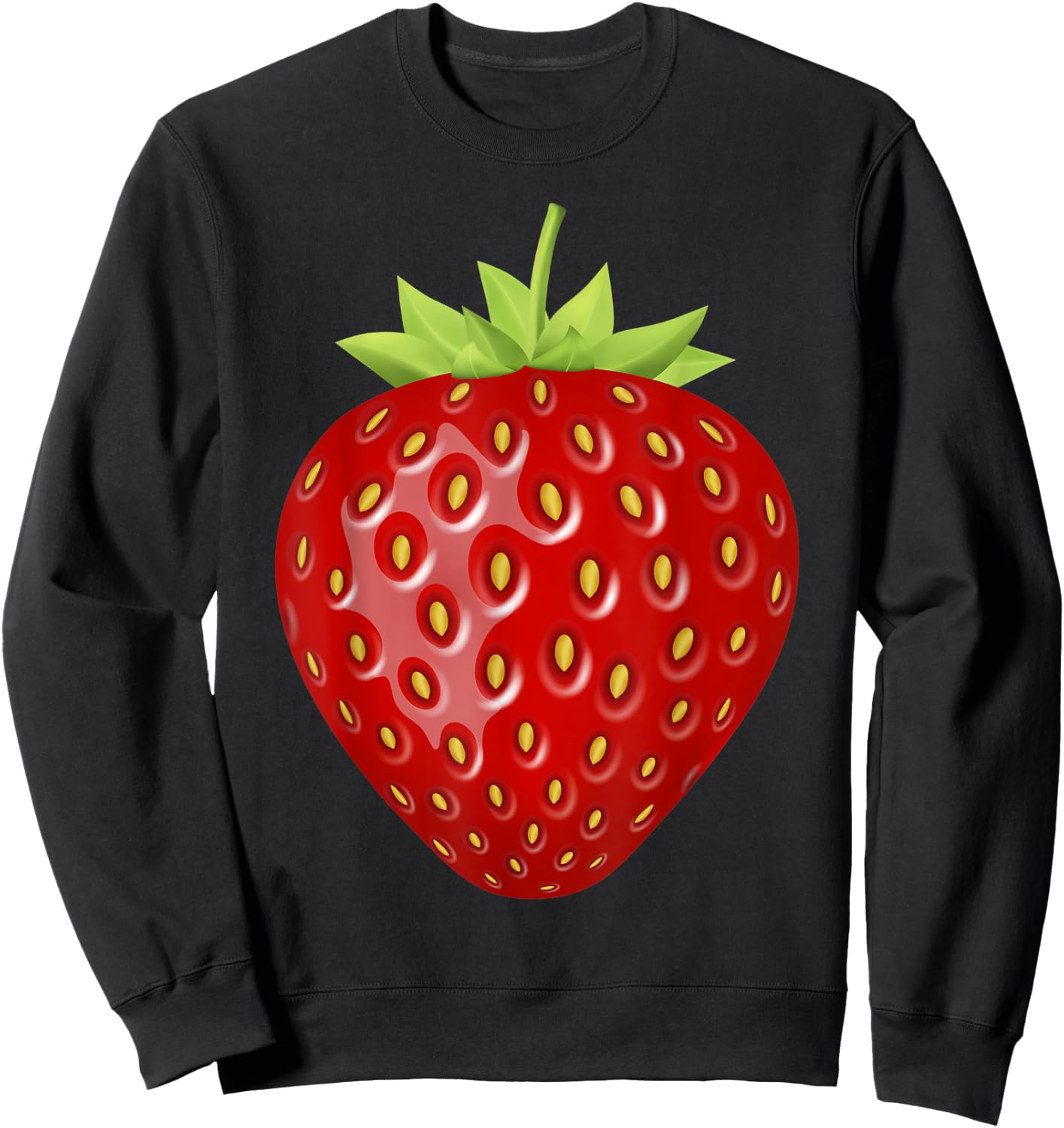 Funny Strawberry Halloween Costume Strawberry Cute Sweatshirt - Sweatshirt | Black